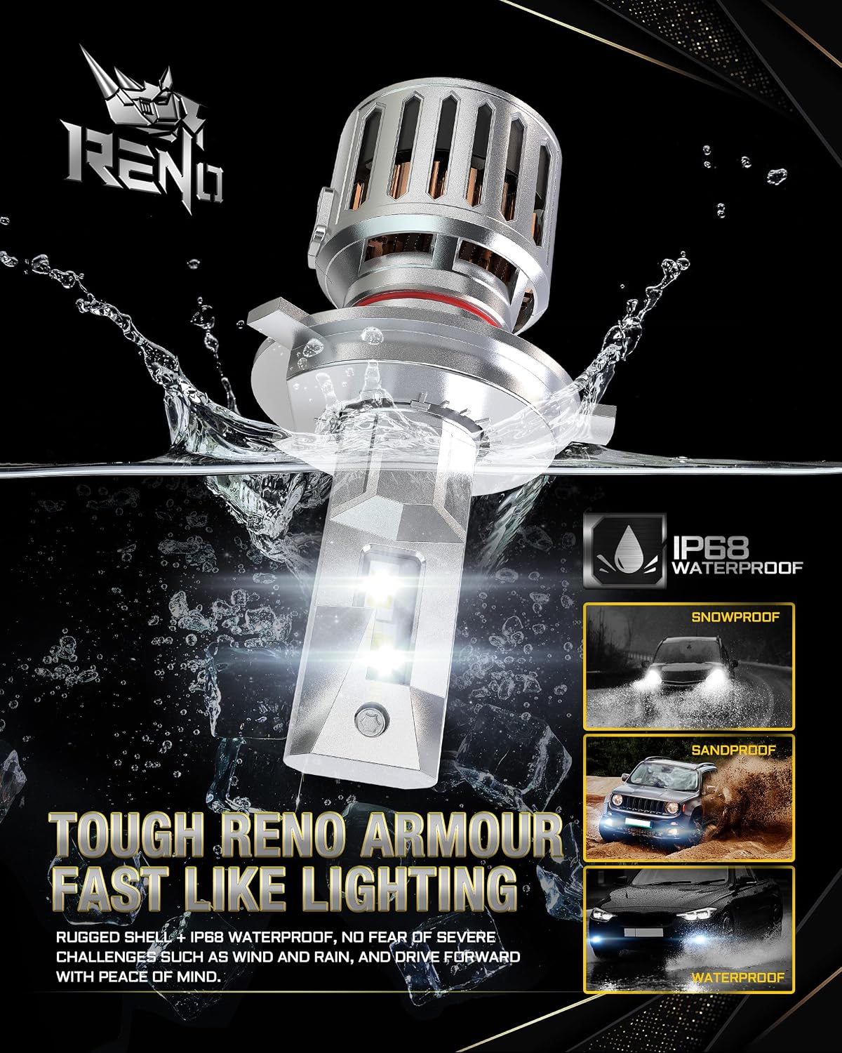 Detalle de RENO H4 Fog Bulbs 6500K