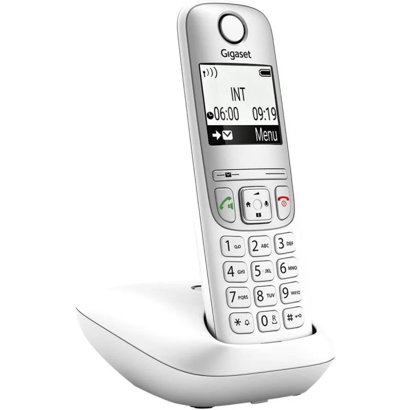Detalle de Gigaset A690: teléfono inalámbrico DECT en blanco para uso diario con buena calidad de voz