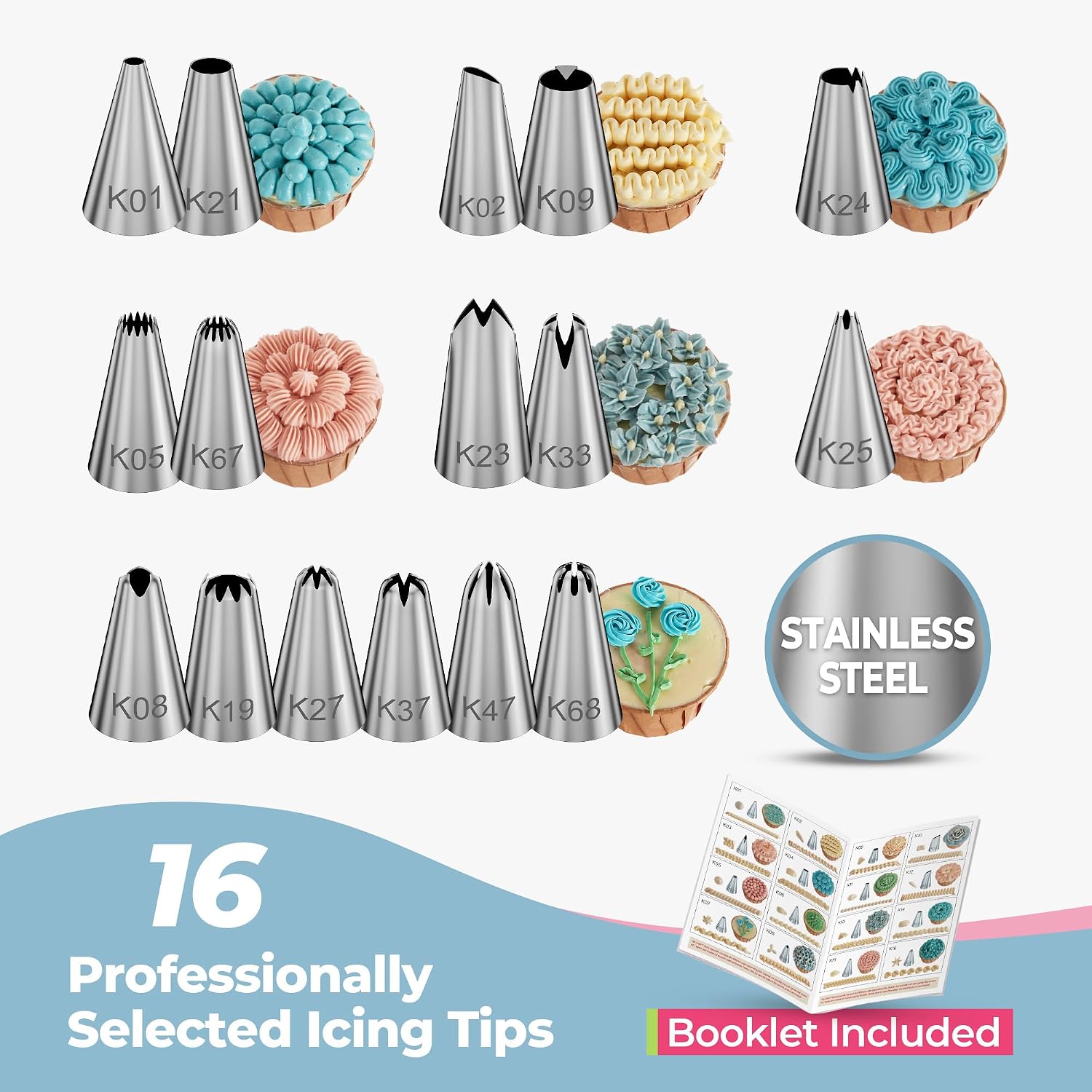 Detalle 2 de Kootek Cake Decorating Kit with 12-Inch Bags