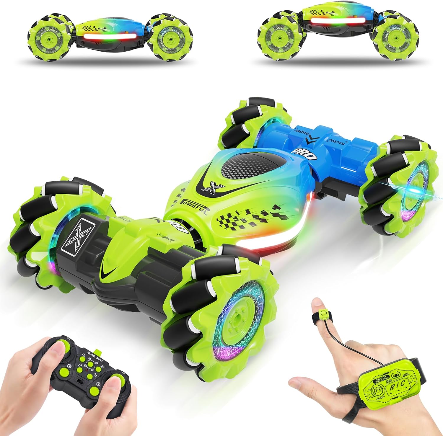 Detalle de Dysaim Gesture RC Car: Hand-Controlled Stunt Car for 6–12 Year Olds