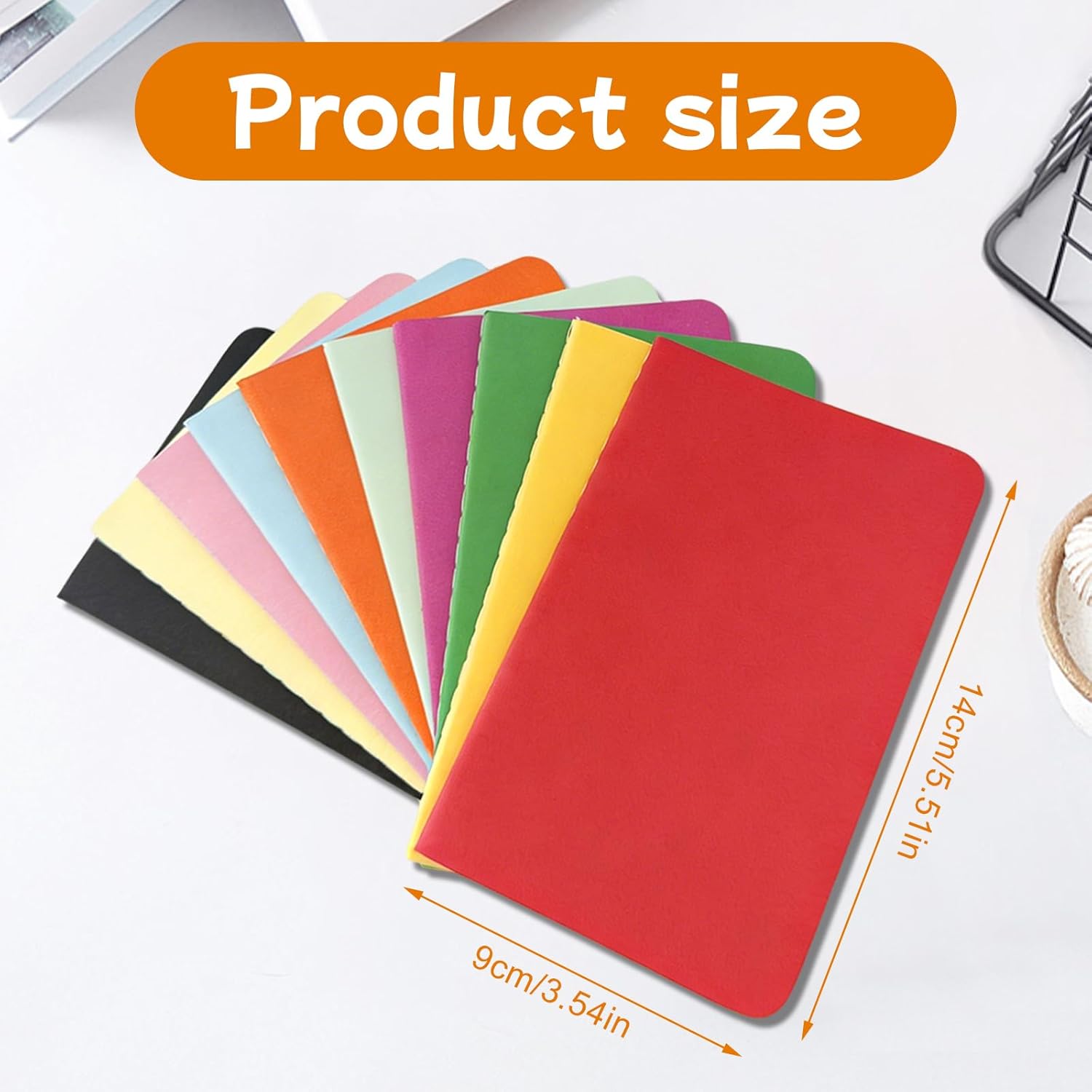 Thumbnail 2 de Ojussa 10-pack A6 lined notebooks (60 pages each) – rainbow colour memo diaries, 14×9cm