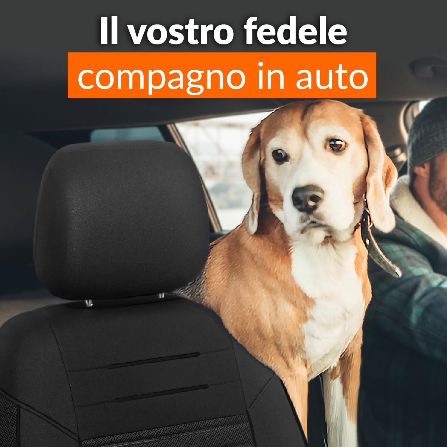 Thumbnail 5 de Upgrade4cars Coprisedili Auto Universale Nero 9 pezzi