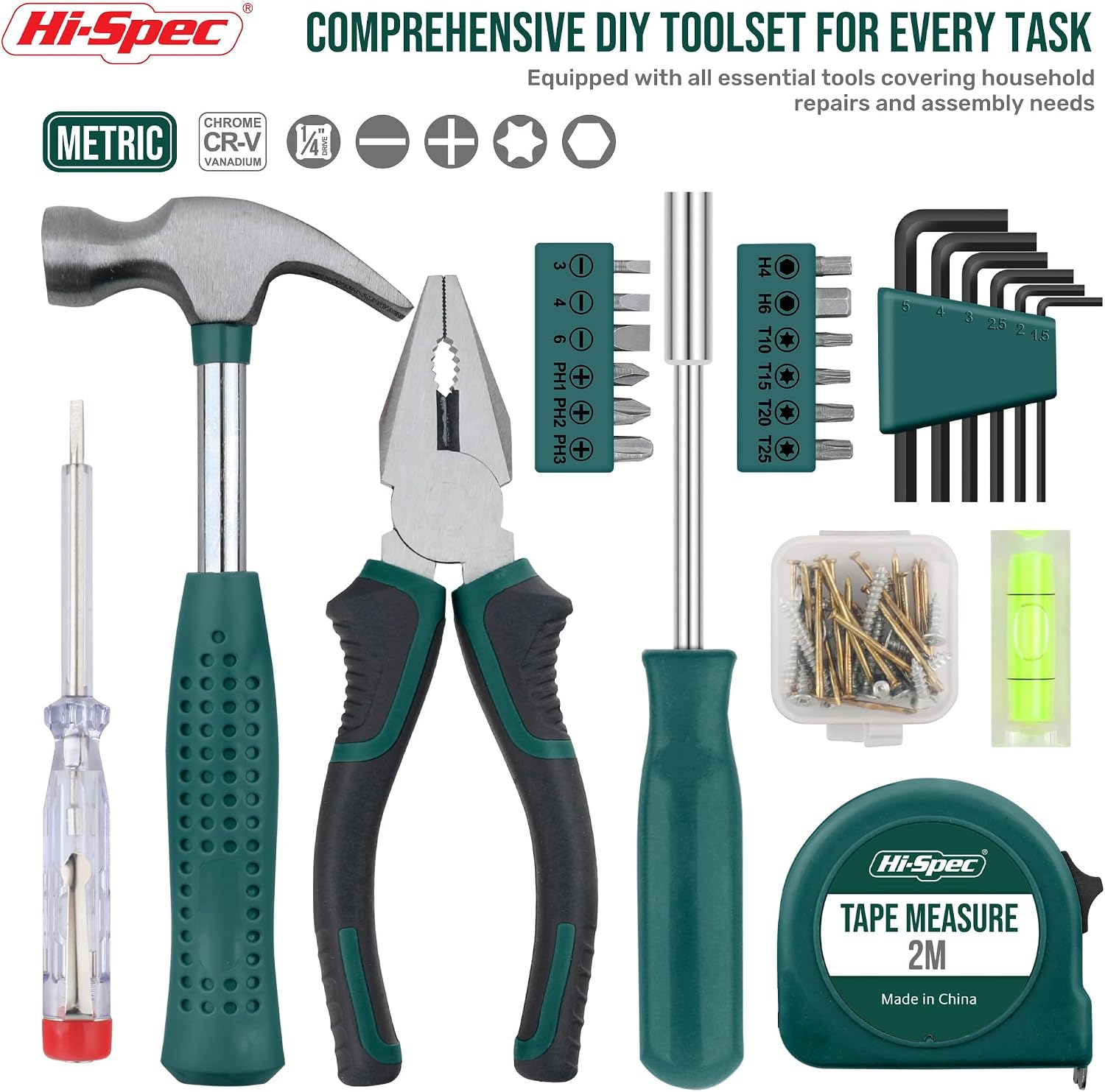 Detalle 2 de Hi-Spec 25 piezas juego compacto de herramientas