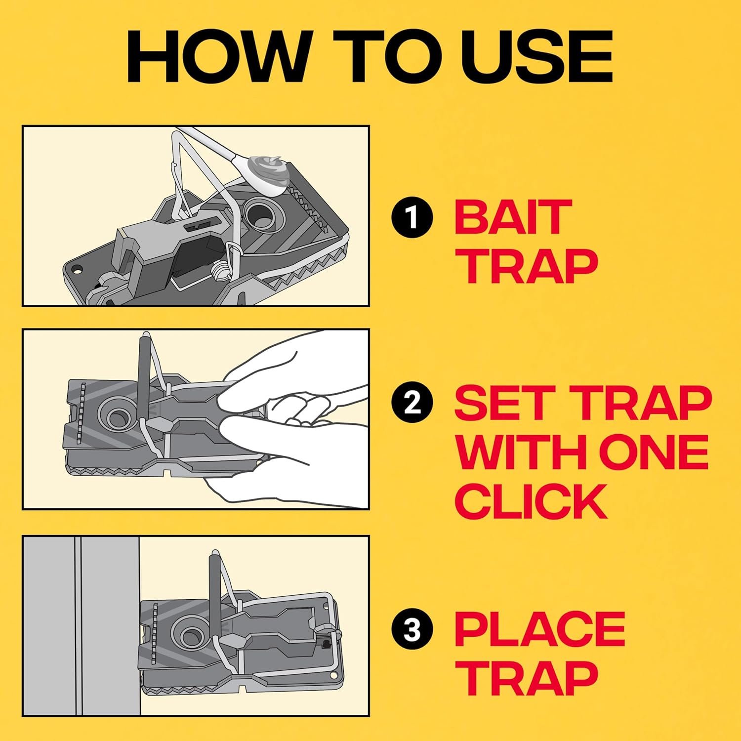 Detalle 2 de Victor M393SSR Power-Kill Mouse Traps, 6-Pack Reusable Snap Traps