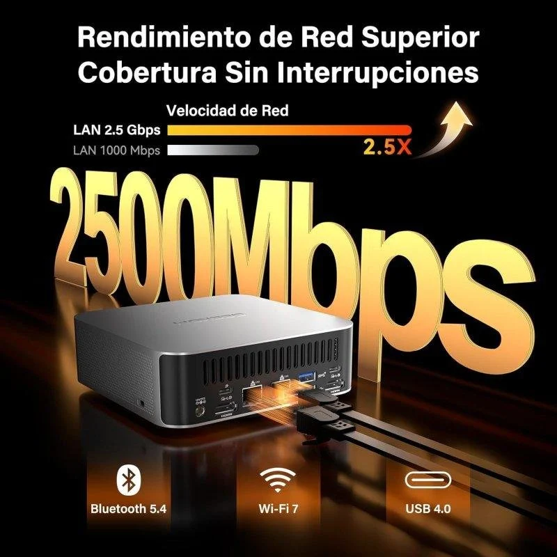 Detalle de GEEKOM A9 Max: Mini PC potente con Ryzen 9, 32 GB y 2 TB SSD para creadores y gaming