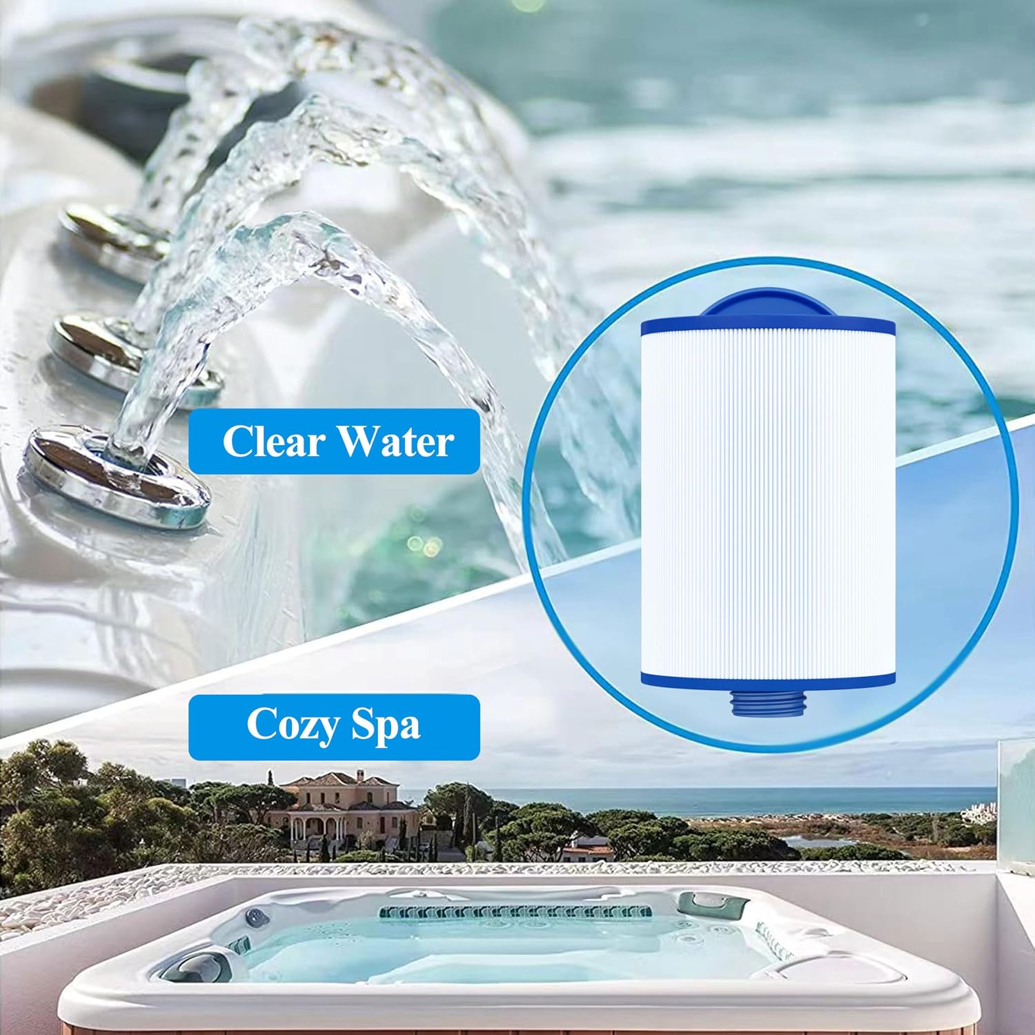Thumbnail 6 de Cryspool CP-06008(2) ca Coarse-Thread Spa Filter, 45 sq. ft., 2-Pack