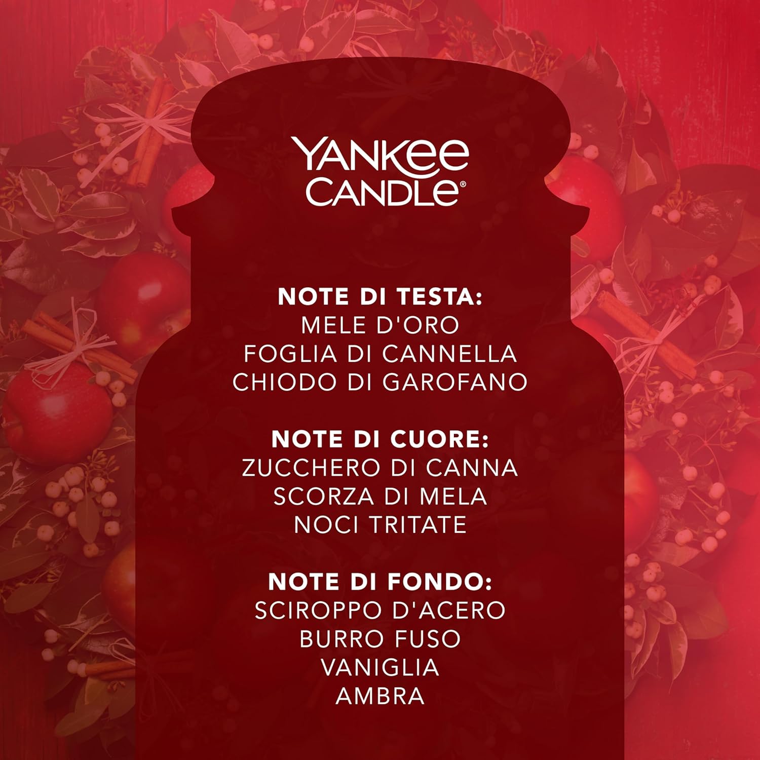 Thumbnail 3 de Yankee Candle Candela profumata in giara grande Red Apple Wreath