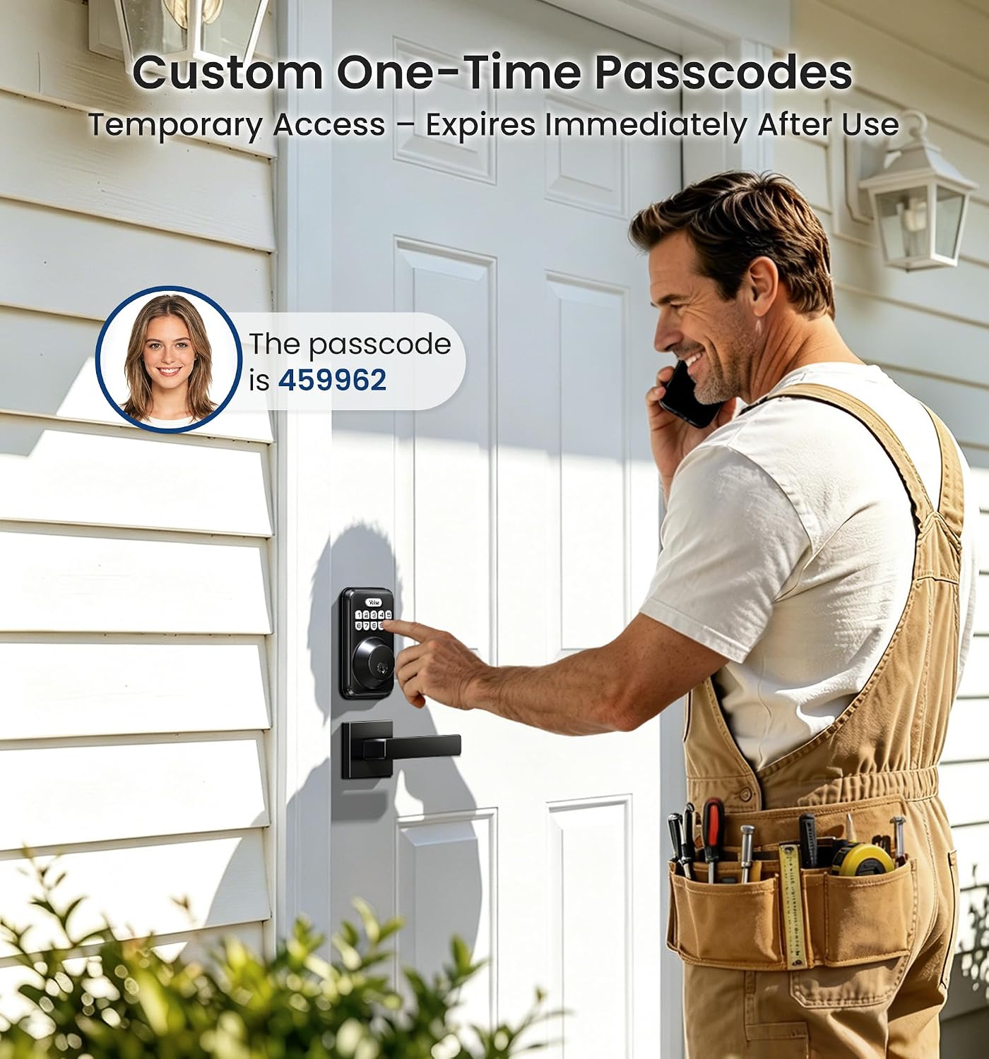 Detalle de Veise Keyless Entry Deadbolt Lock Matte Black