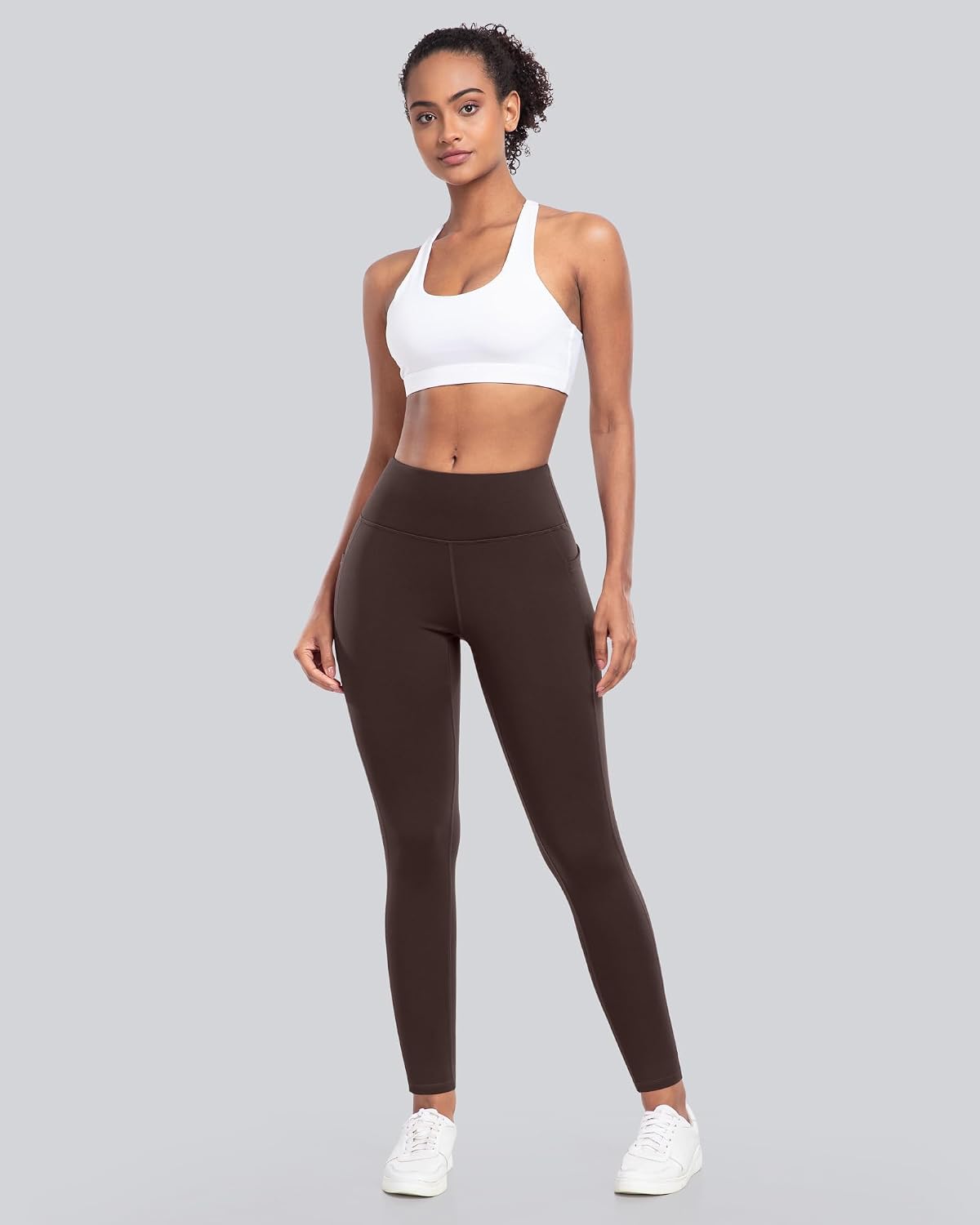 Detalle 2 de CHRLEISURE Fleece Lined Leggings with Pockets for Women