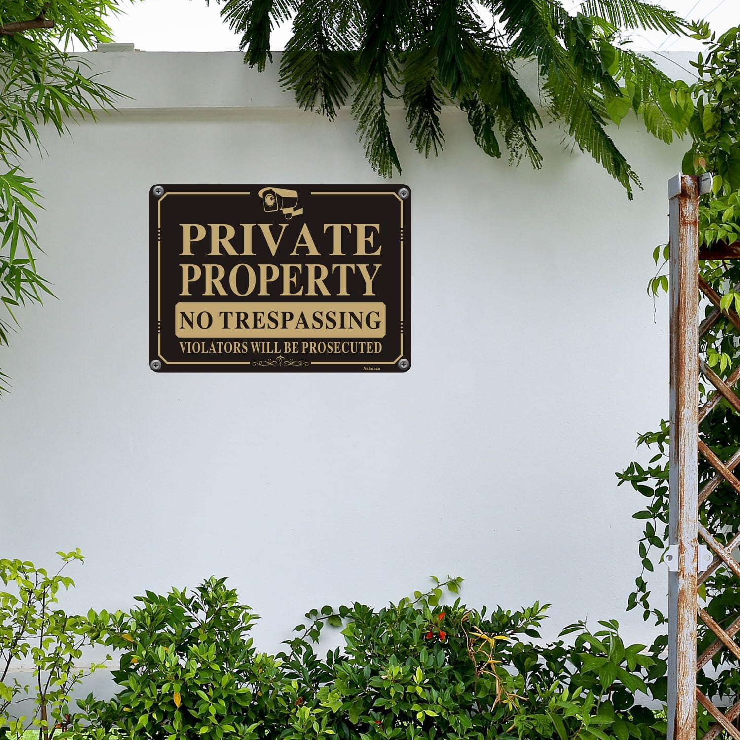 Detalle 2 de Ashoaza No Trespassing Signs, 10 x 7 Inch