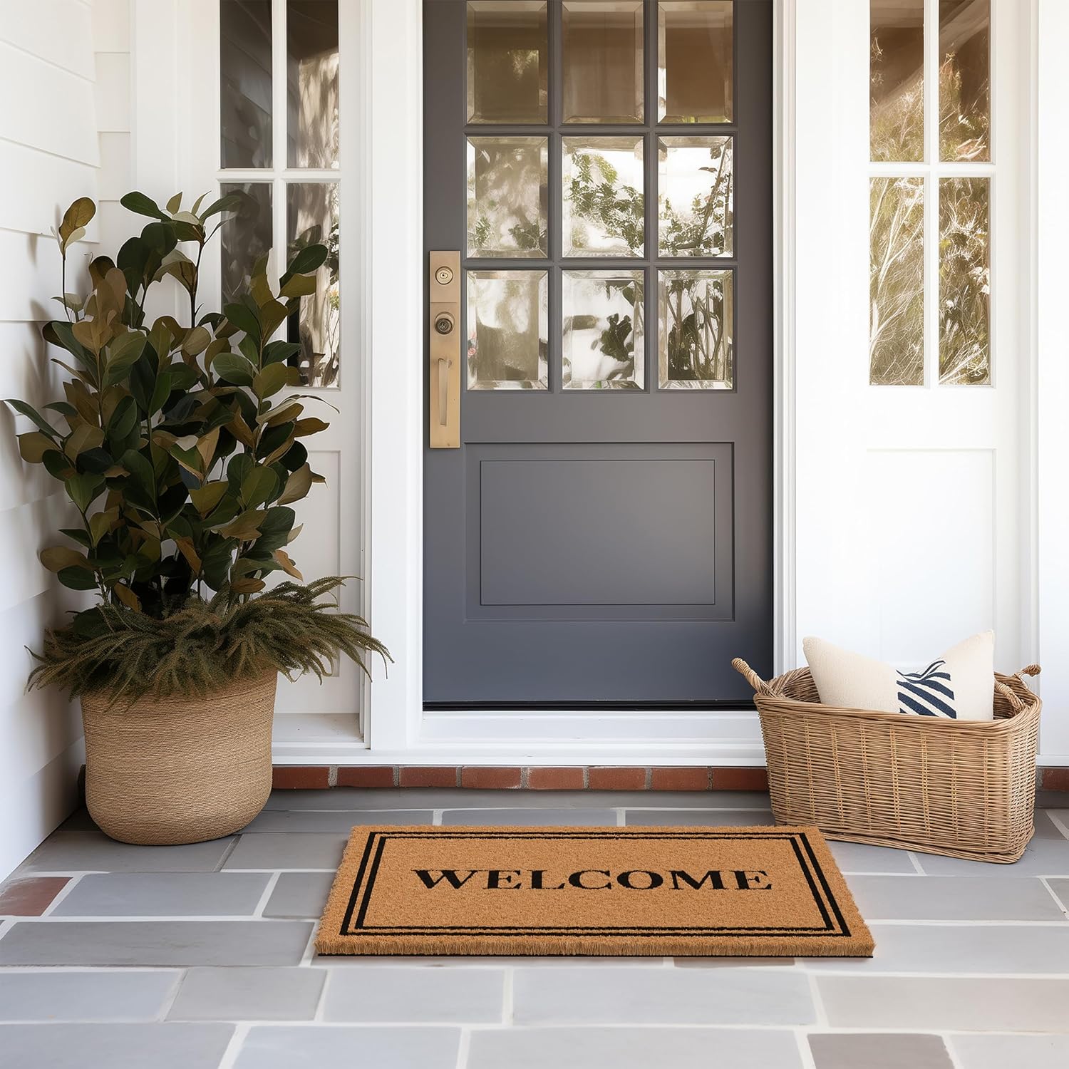 Thumbnail 3 de Barnyard Designs Natural Coco Coir Heavy Duty Doormat (30x17) – Welcome Mat for Outdoor Entrances