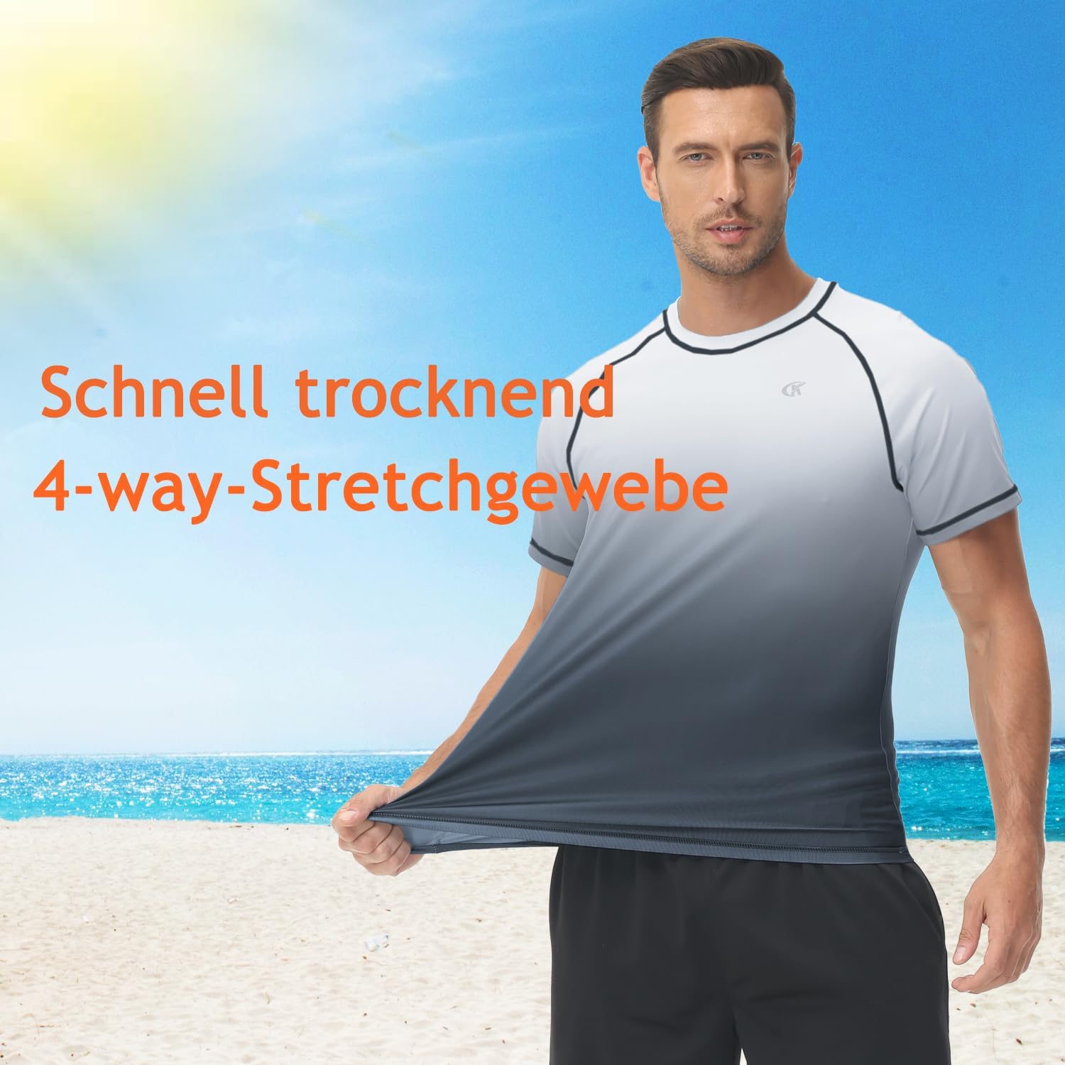 Thumbnail 4 de Huayuzh Rashguard Herren UV Shirt 🏊