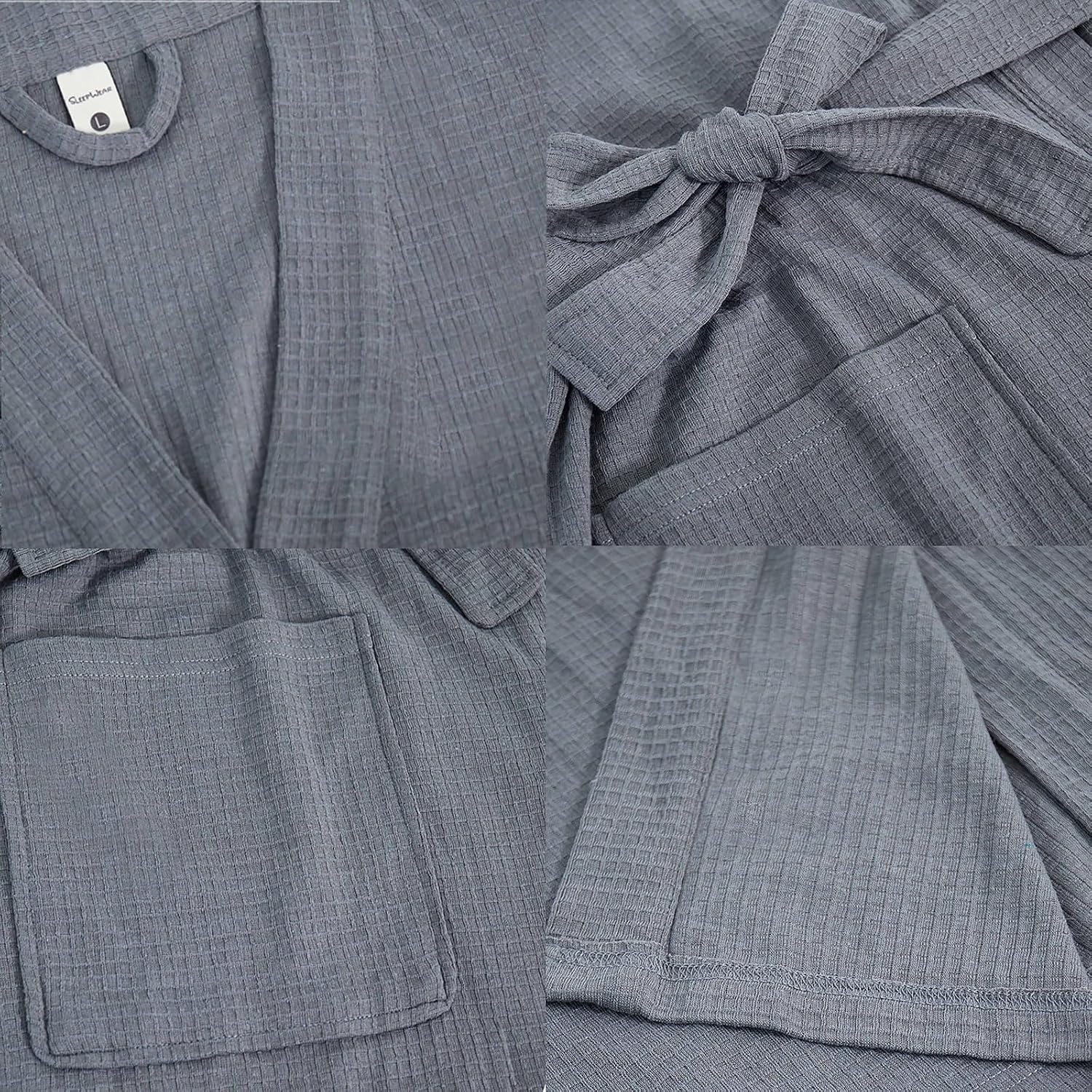 Detalle 1 de Dowesrobe Women's Cotton Waffle Bathrobe