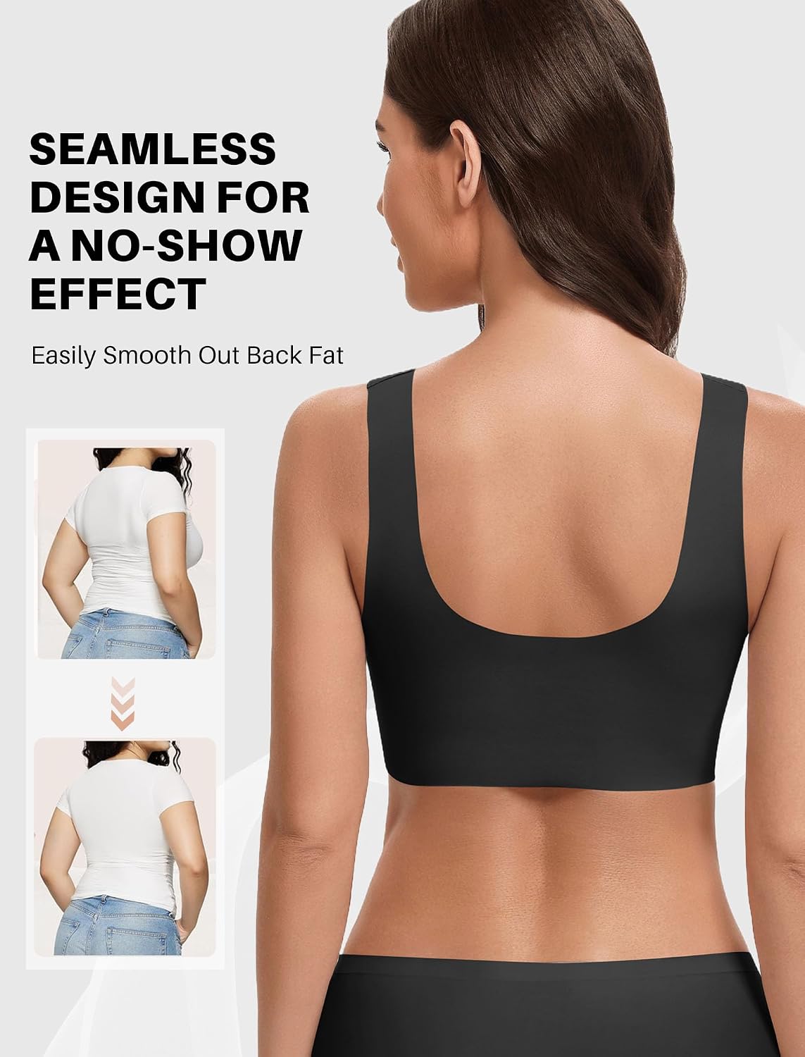 Detalle de Avidlove Women's Comfy Pullover Wireless Bra, Seamless with Wide Straps