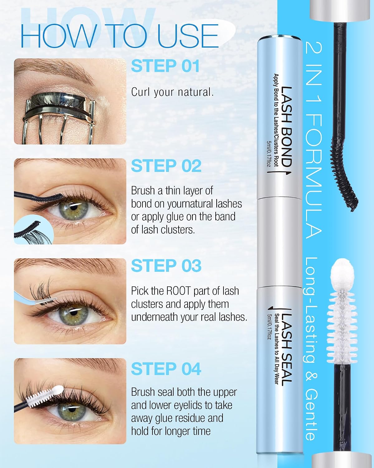Thumbnail 6 de Eyelash Glue: Waterproof Lash Bond & Seal 2-in-1 for Lash Clusters (5ml+5ml)