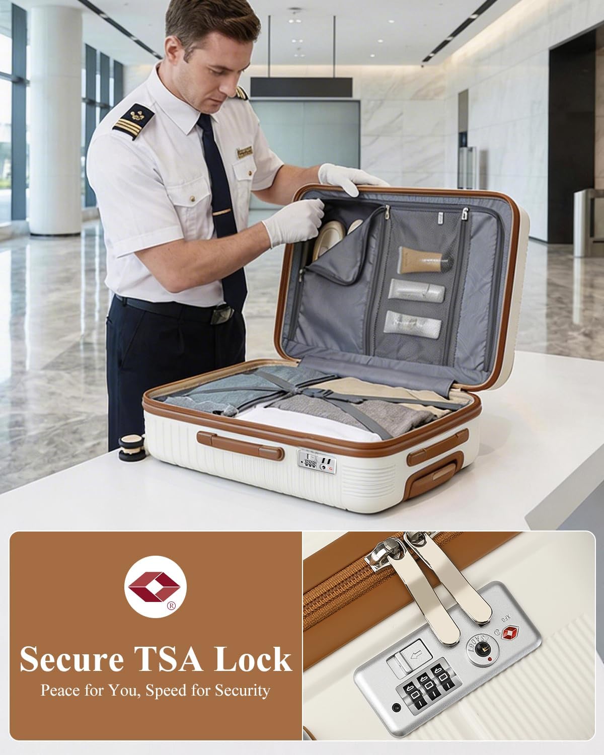 Thumbnail 5 de British Traveller 28" Large Suitcase Review: Lightweight 101L Polypropylene Case with TSA Lock