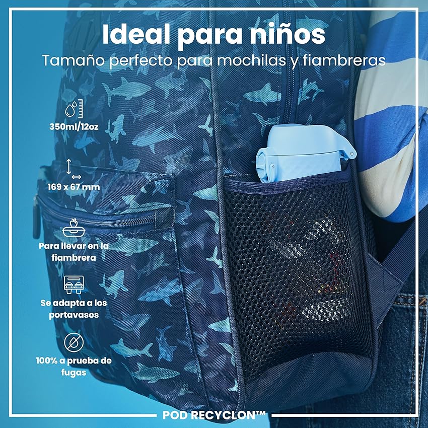 Detalle 2 de ion8 Botella de Agua 350 ml para niños