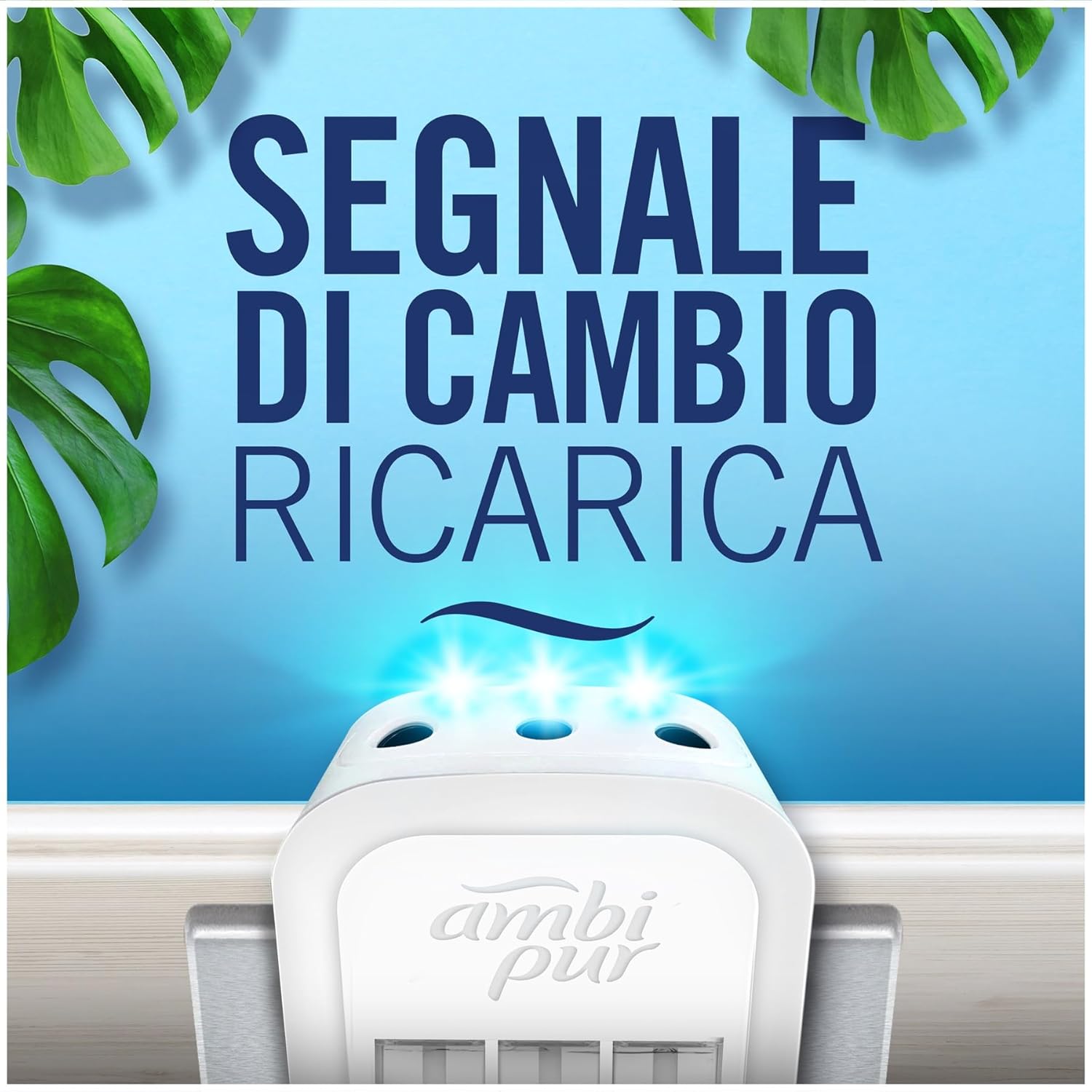 Detalle de Febreze Ambi Pur 3Volution profumatore elettrico per ambienti con 4 ricariche alla fragranza Giglio