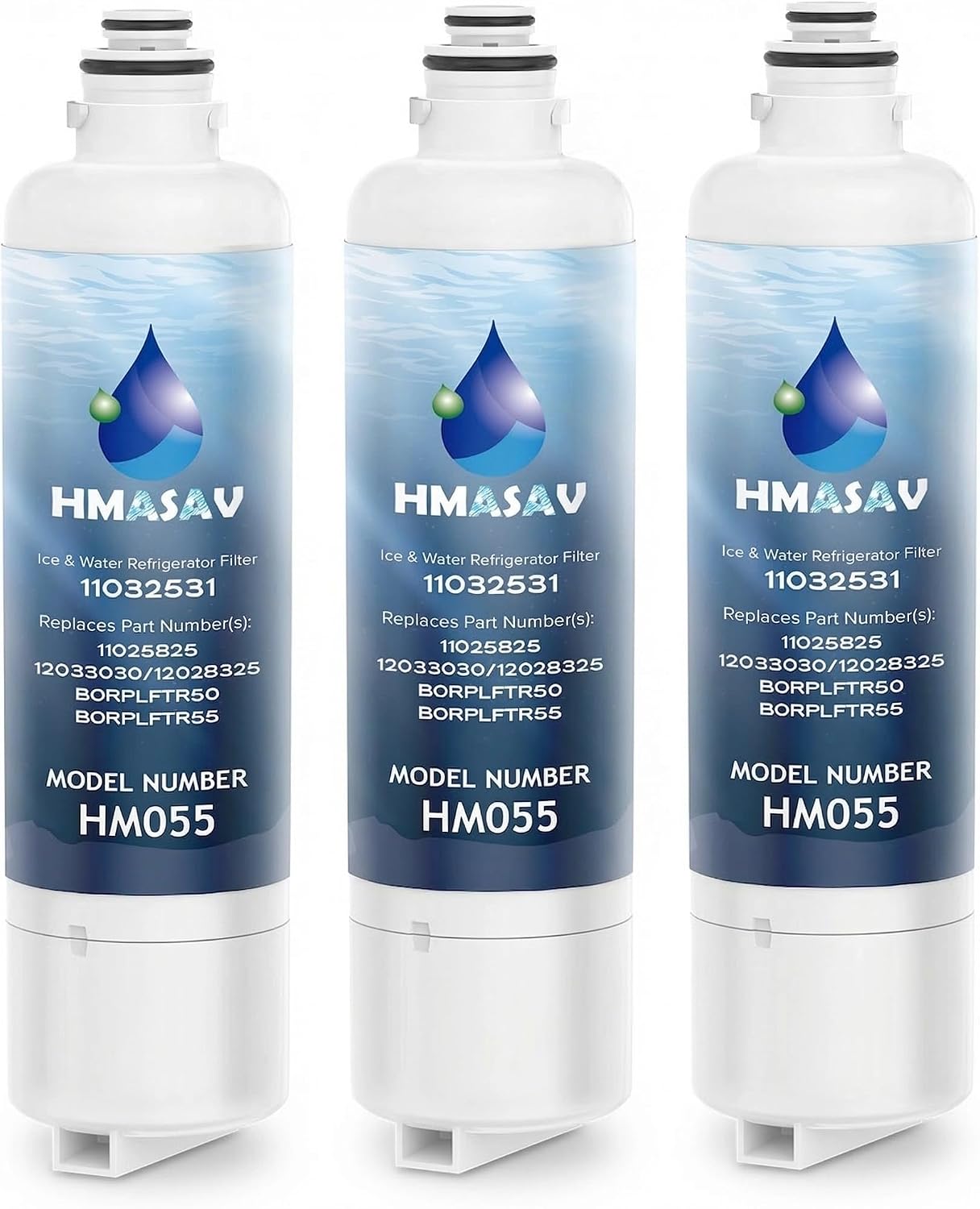 Detalle de HMASAV HM055 11032531 Bosch Ultra Clarity Pro Replacement Water Filter, 3-Pack