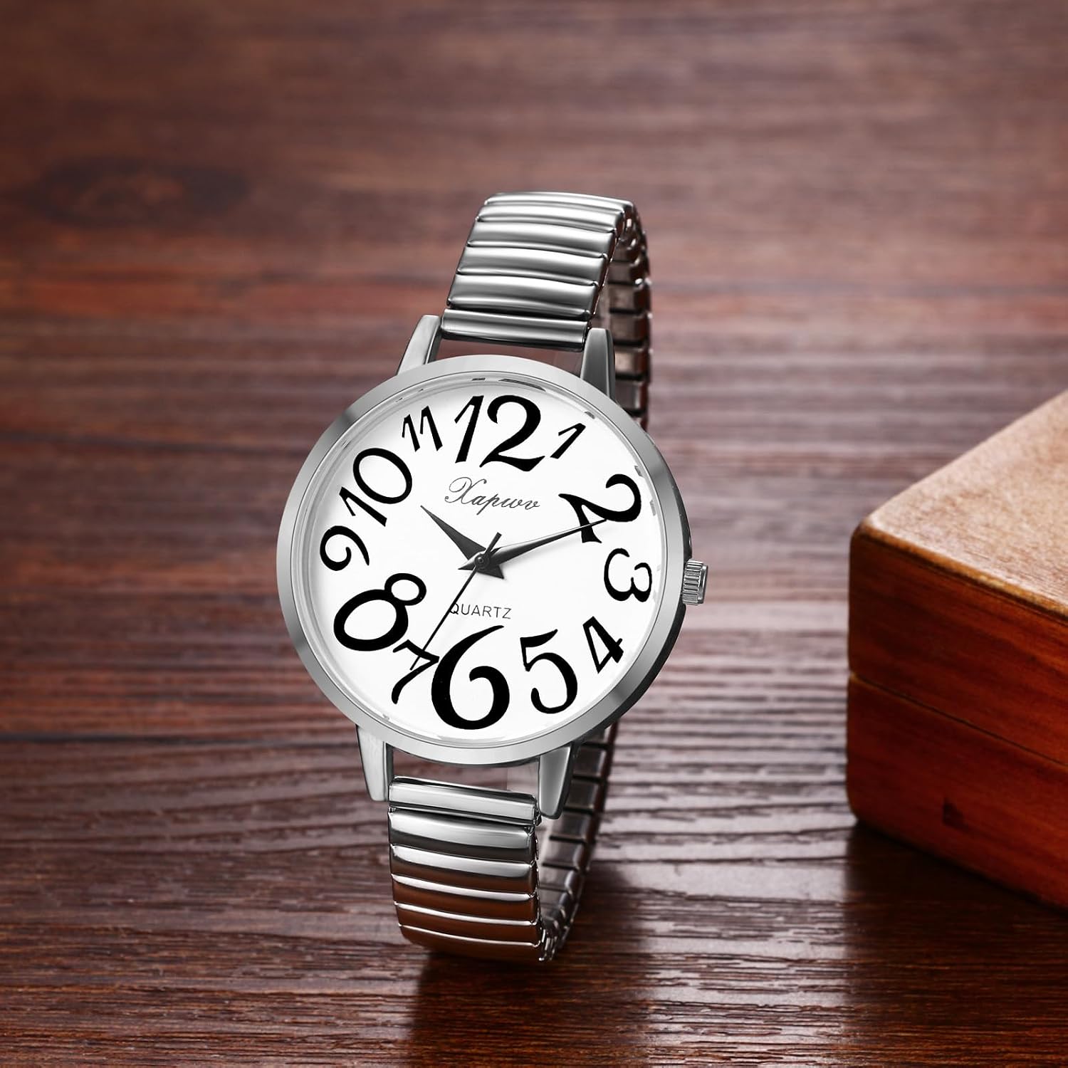 Thumbnail 2 de Avaner Armbanduhr für Damen mit großem Zifferblatt und elastischem Armband (Analog, Quarz)
