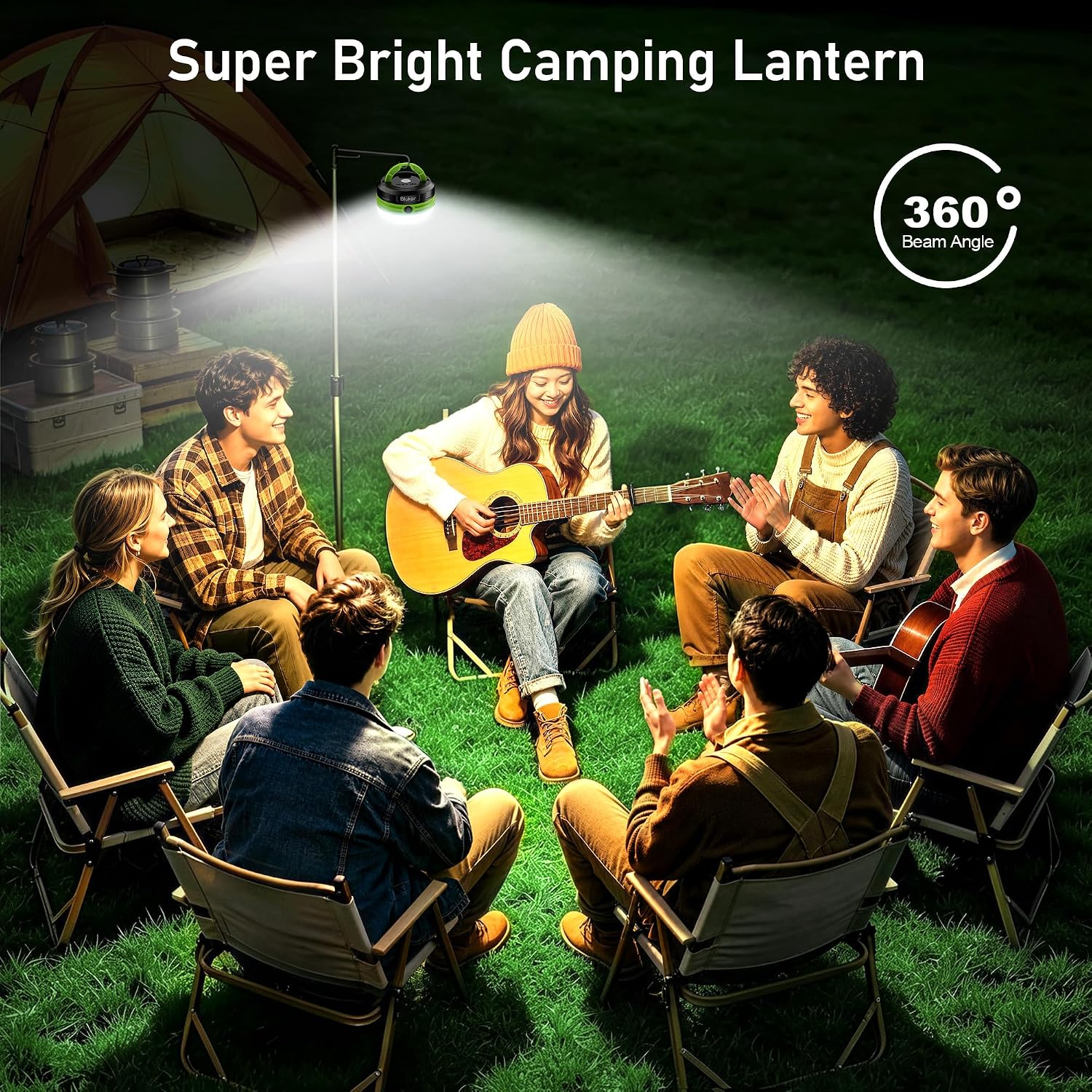 Thumbnail 1 de Blukar mini-kampeerlantaarn met 3 lichtstanden, magneet en ophanghaak