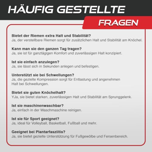 Thumbnail 8 de Sleeve Stars Sprunggelenkbandage: Knöchelschutz für Sportler (Schwarz) – rechts oder links