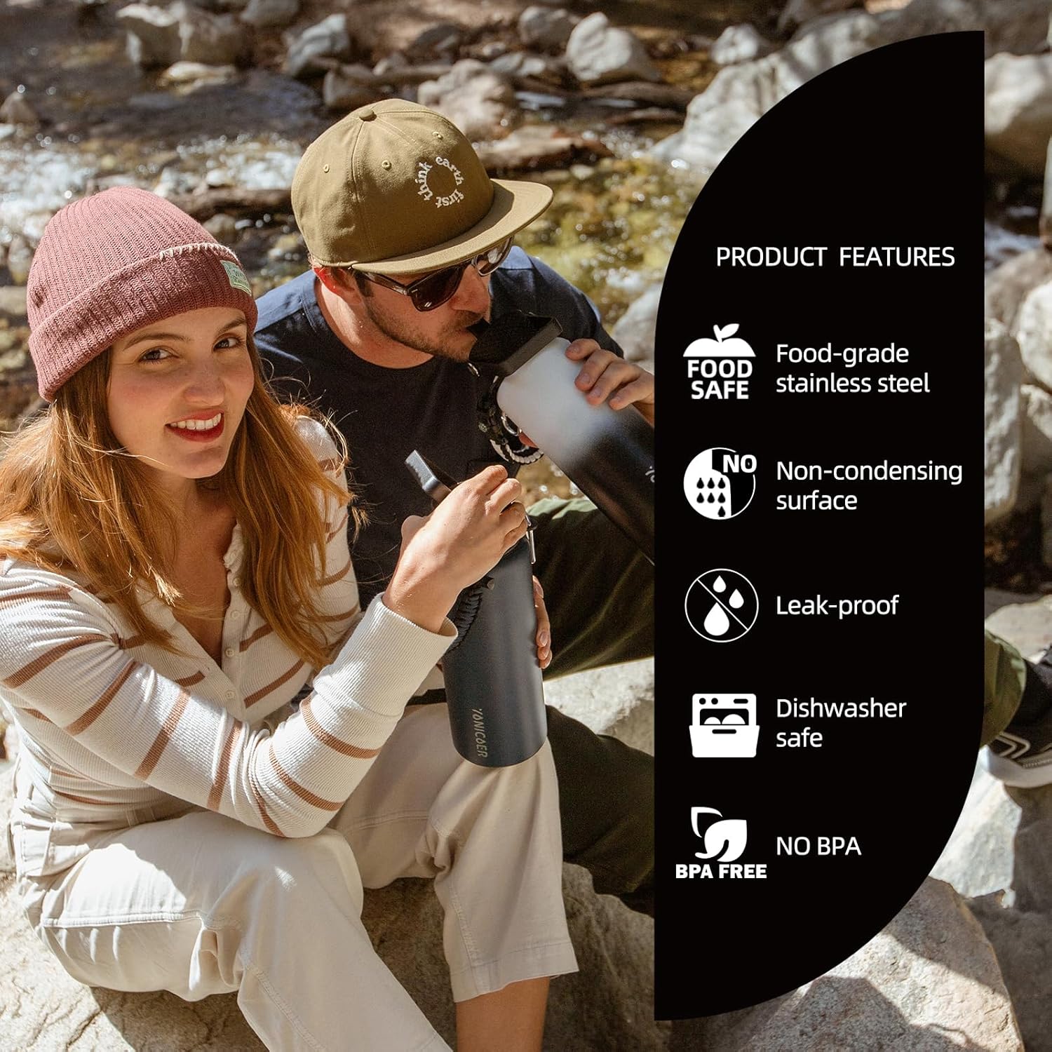 Thumbnail 3 de YONICOER Insulated Water Bottle 64oz, triple-wall 🥤