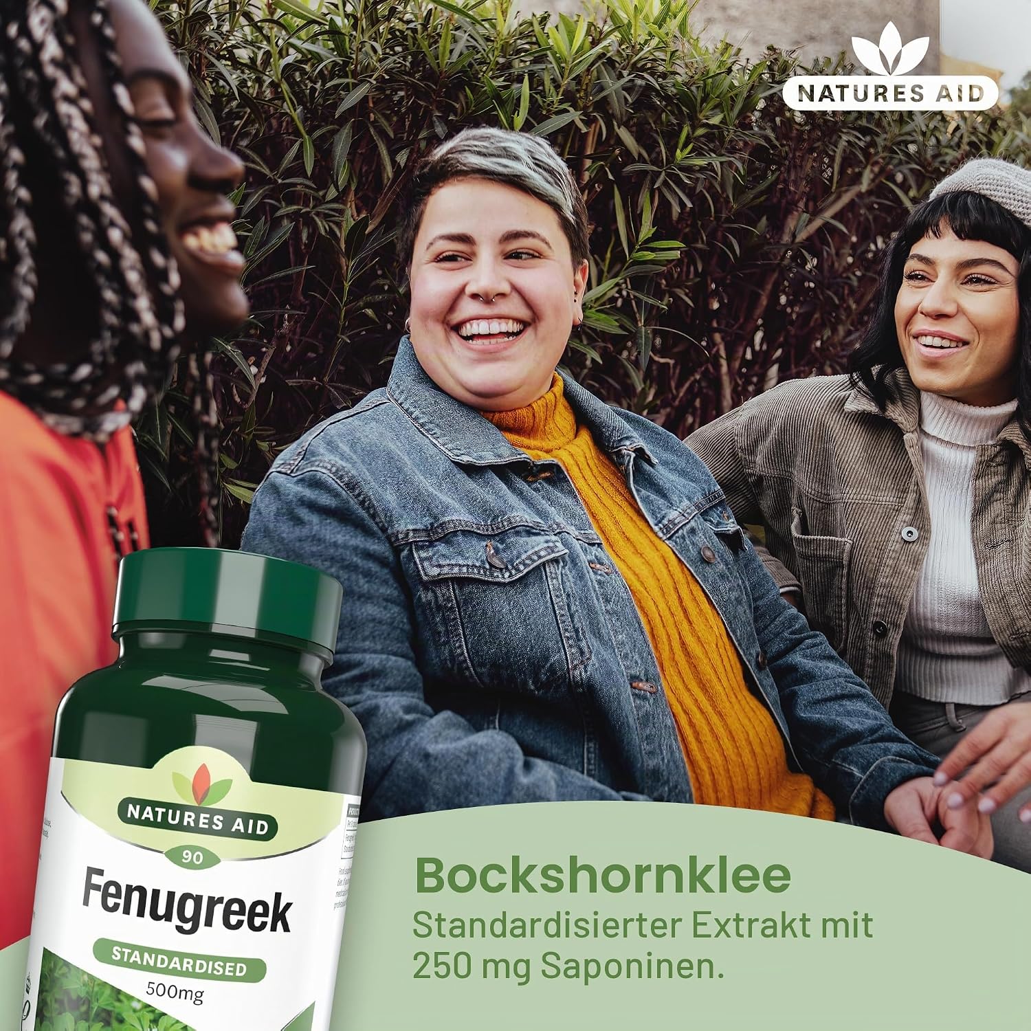 Detalle 2 de Natures Aid Fenugreek 500 mg – 90 vegane Kapseln
