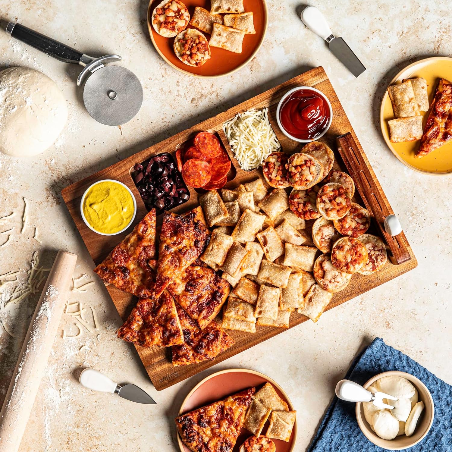 Thumbnail 6 de SMIRLY Charcuterie Boards Set - Large Acacia Cheese Board Set