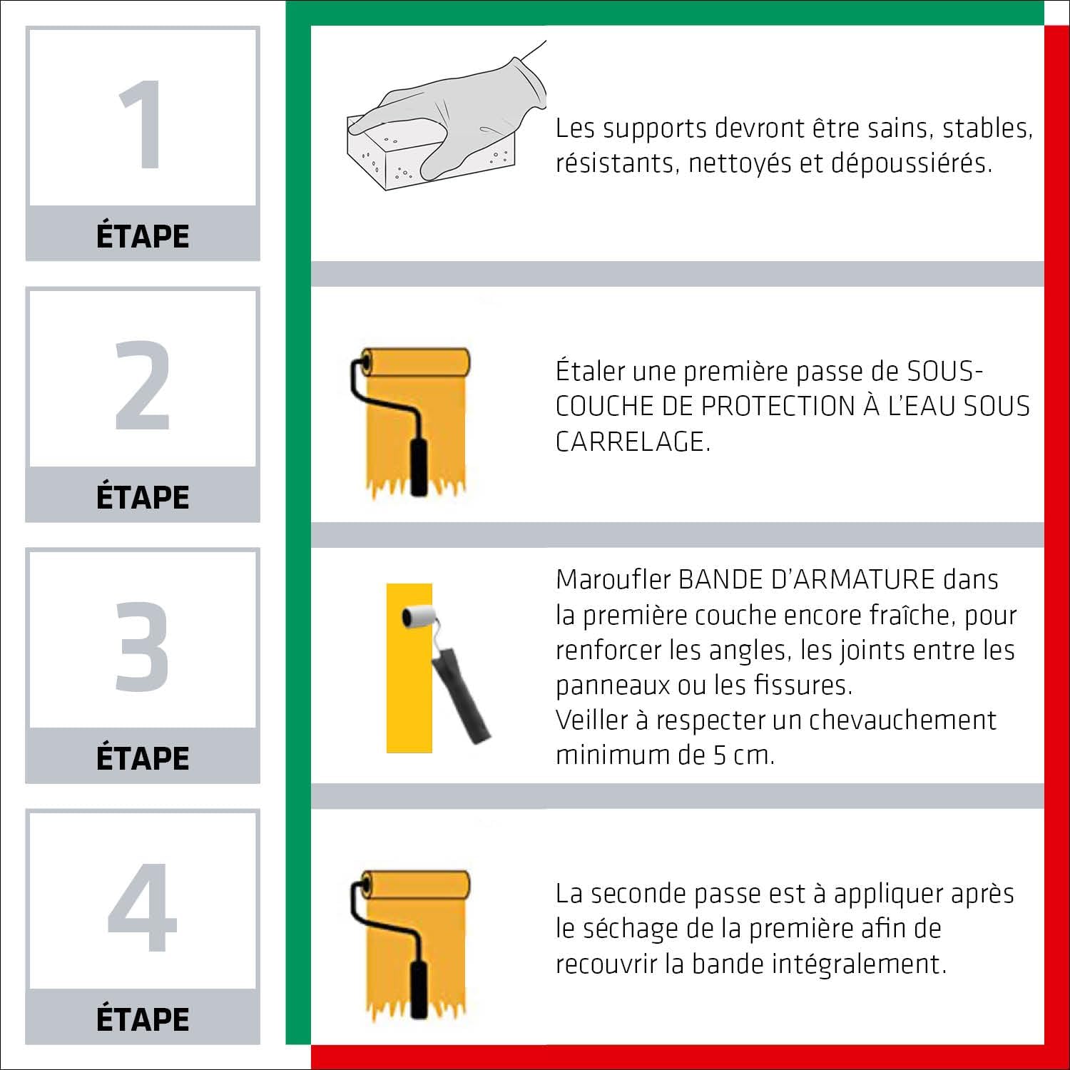 Thumbnail 3 de Parexlanko Bande d’armature – Blanc, 10 m, pour pontage des angles et des micro-fissures