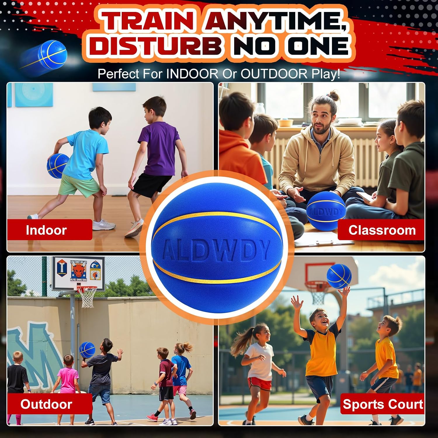 Thumbnail 6 de ALDWDY Silent Basketball Size 7