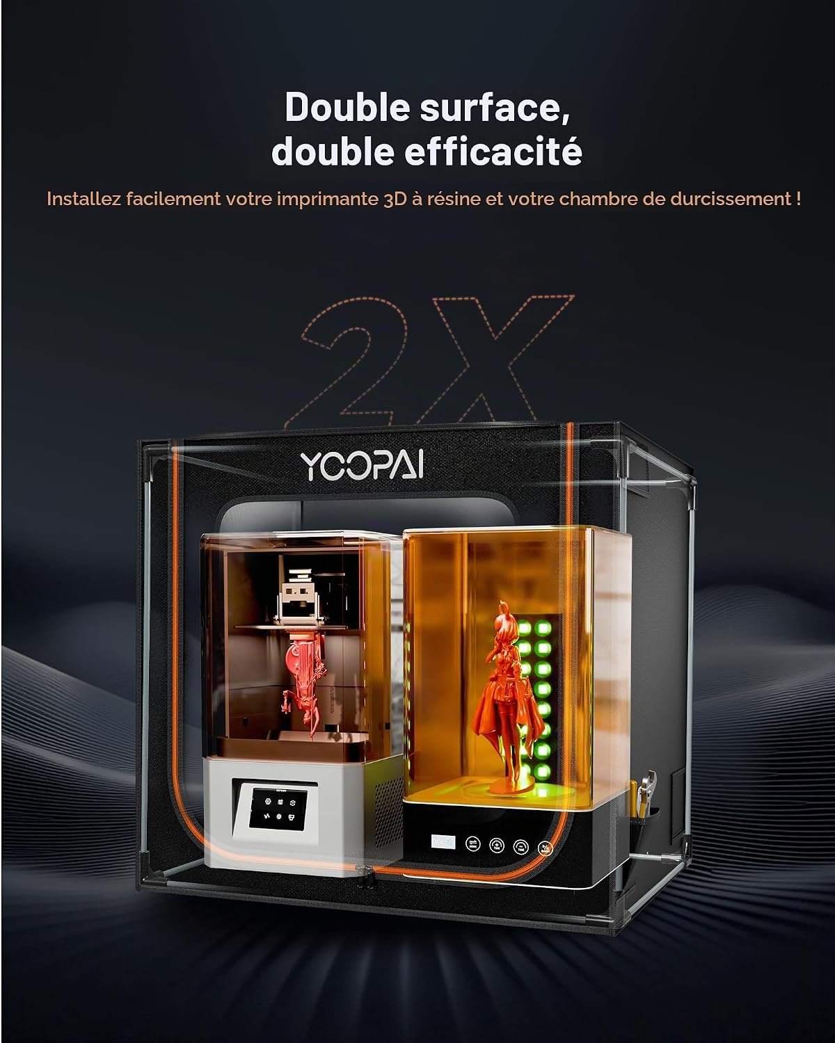 Thumbnail 1 de YOOPAI Large Resin Enclosure-behuizing voor harsprinters met dubbel vak