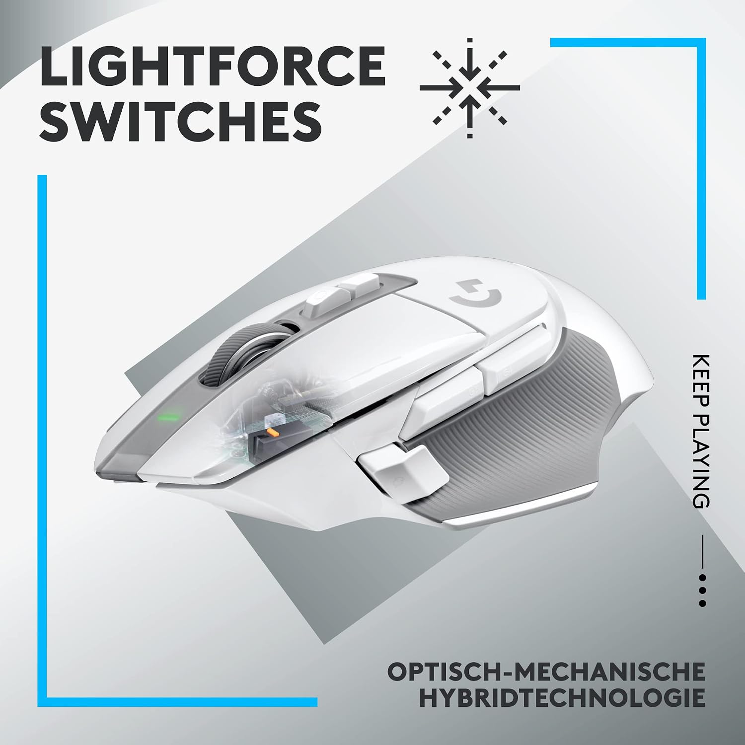 Detalle 2 de Logitech G502 X LIGHTSPEED kabellose Gaming‑Maus 25K