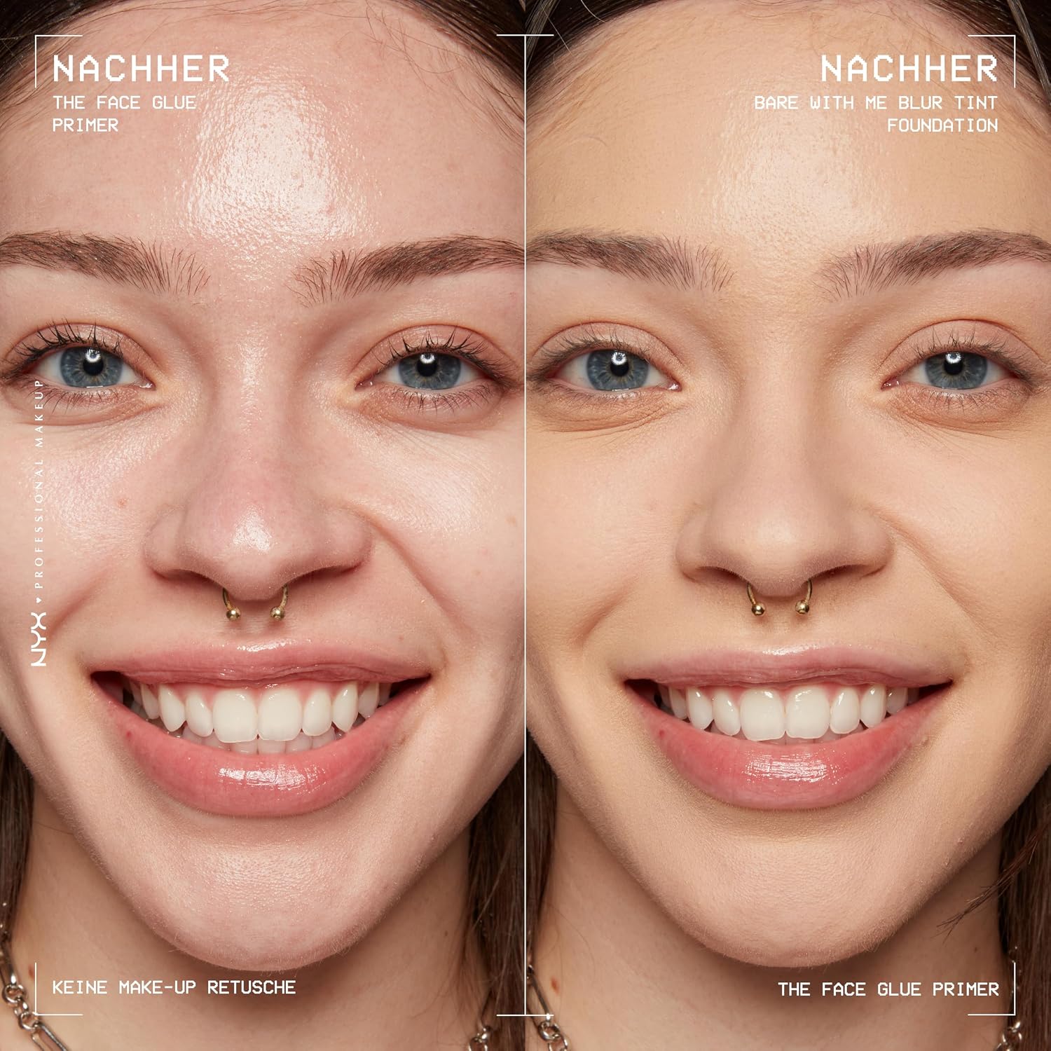 Detalle de NYX Professional Makeup The Face Glue Gripping Primer – feuchtigkeitsspendender Gripping Primer für bis zu 24 Stunden, 35 ml