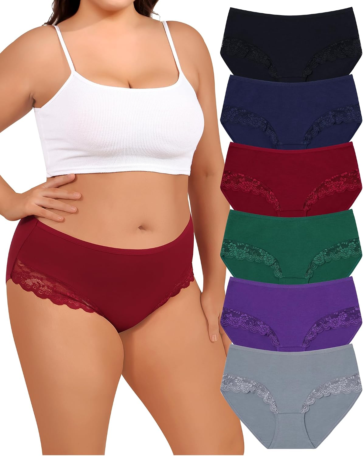 Detalle de Levao culotte grande taille coton 6 lots