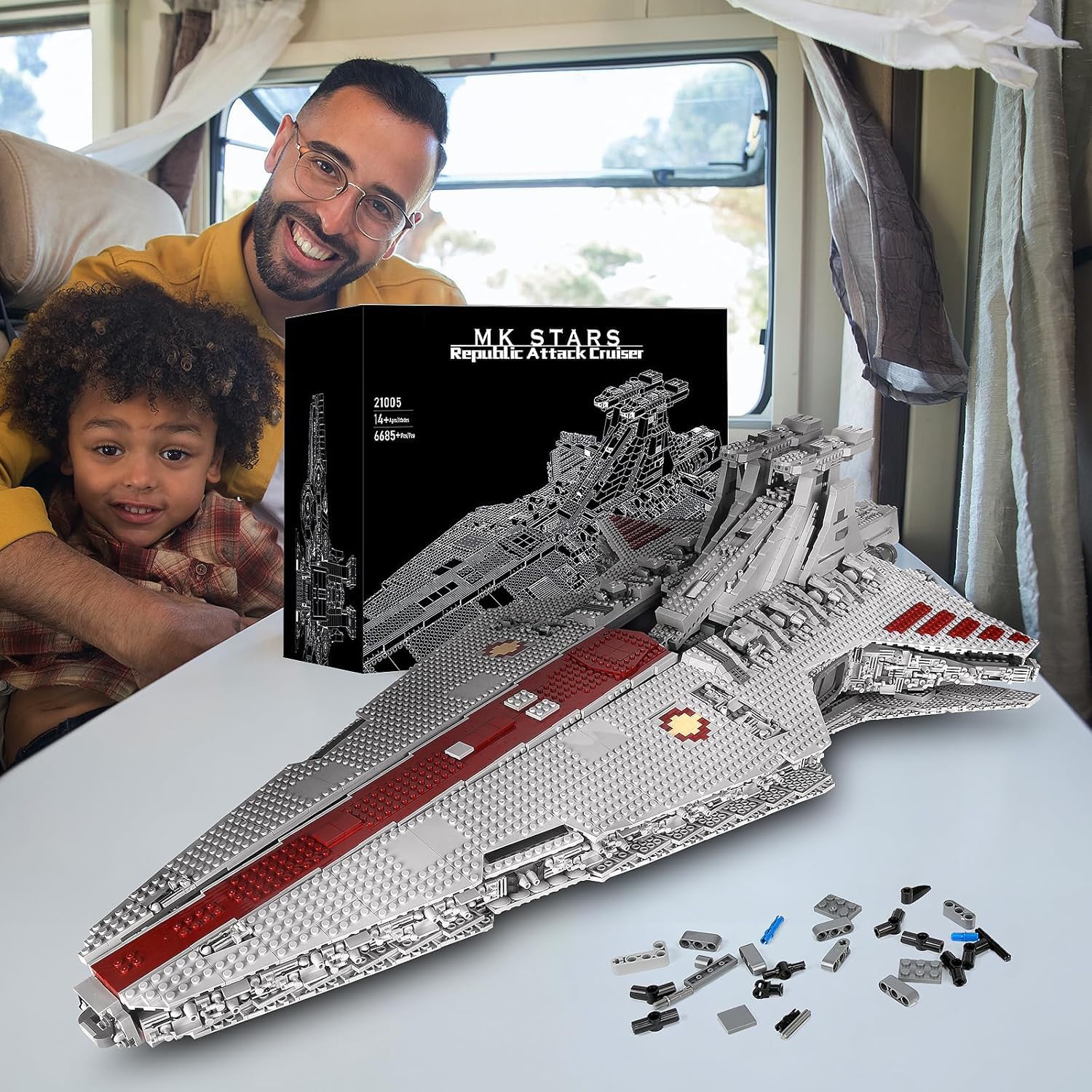 Thumbnail 5 de SHHFWU 21005 MOC Star Destroyer Raumschiff