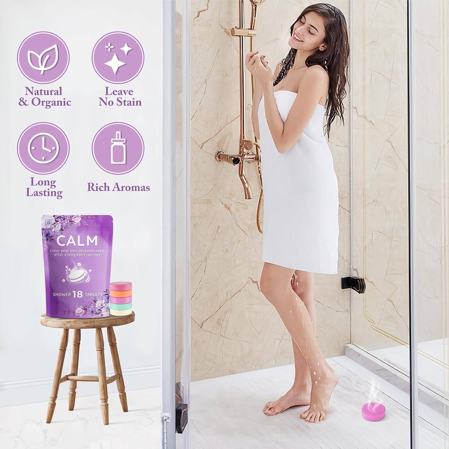 Detalle 2 de DeckTheHalls Shower Steamers 18-Pack
