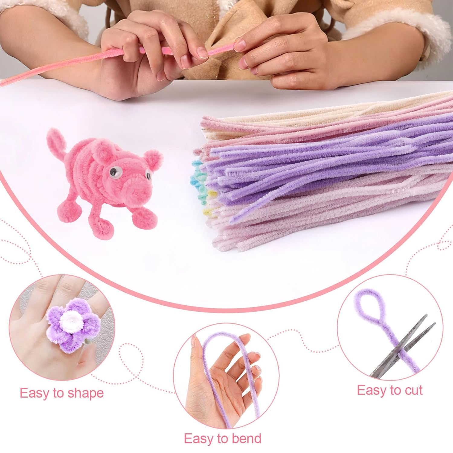 Thumbnail 4 de 200 Stück Pfeifenputzer 30 cm 🎨