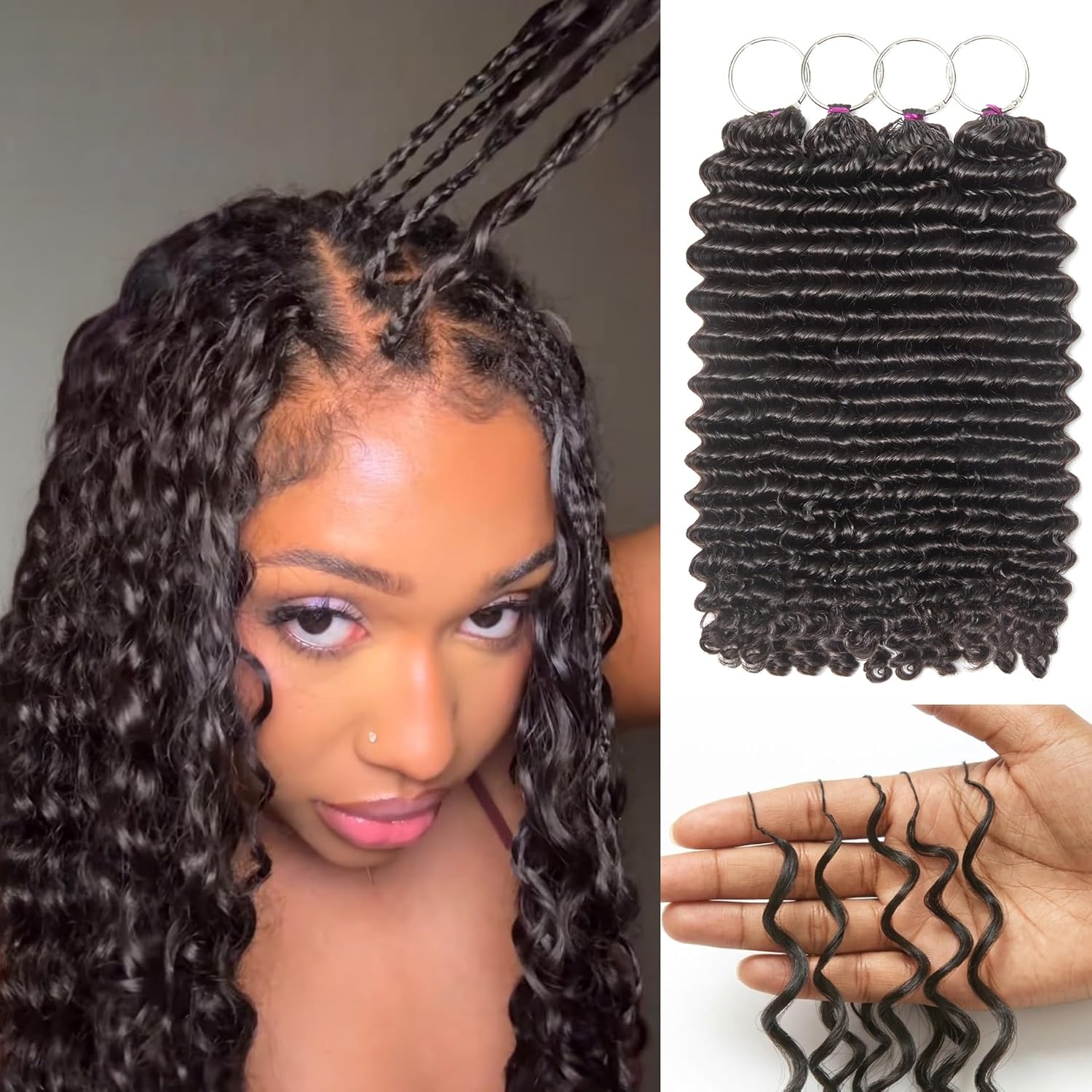 Detalle de LUVME Crochet Hair Extensions, 18 Inch