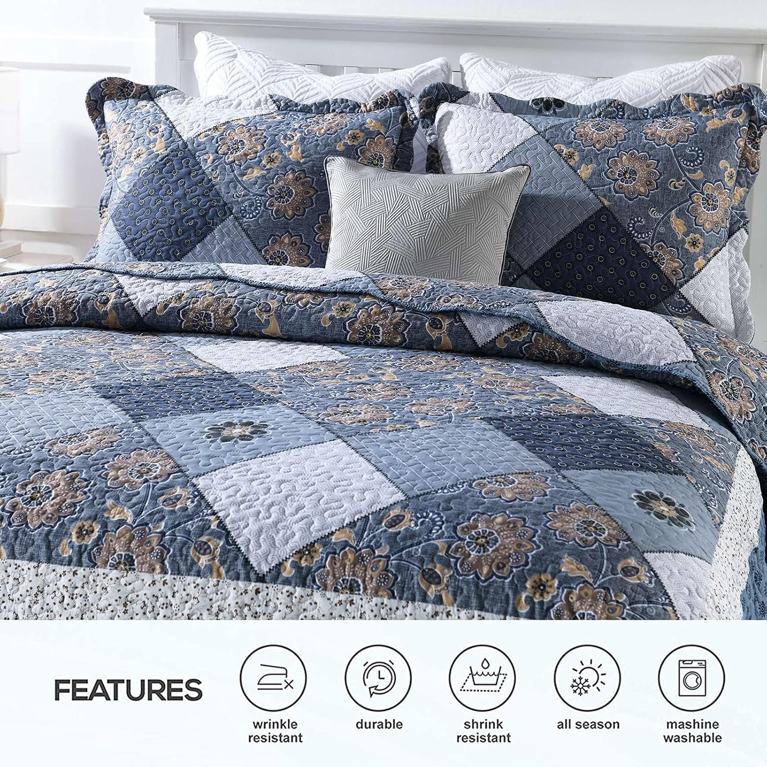 Detalle de ENJOHOS Queen Quilt Set
