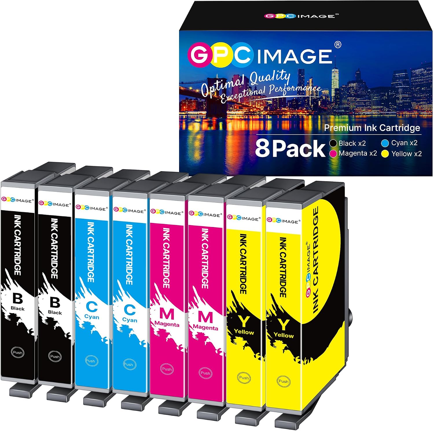 Detalle de GPC Image 604XL Compatible Ink Cartridges 8‑Pack 🖨