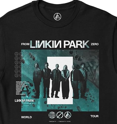 Detalle 2 de Linkin Park Teal Photo Tee band T‑shirt