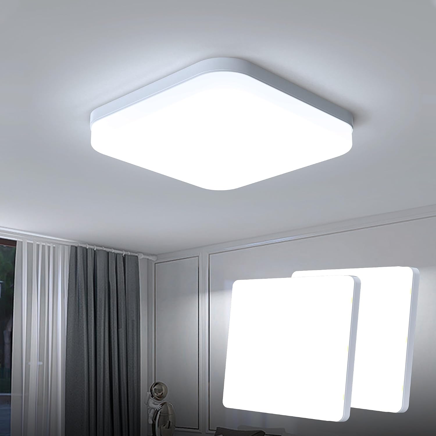 Detalle de EASY EAGLE LED Lámpara de Techo Cuadrada 36W 6500K
