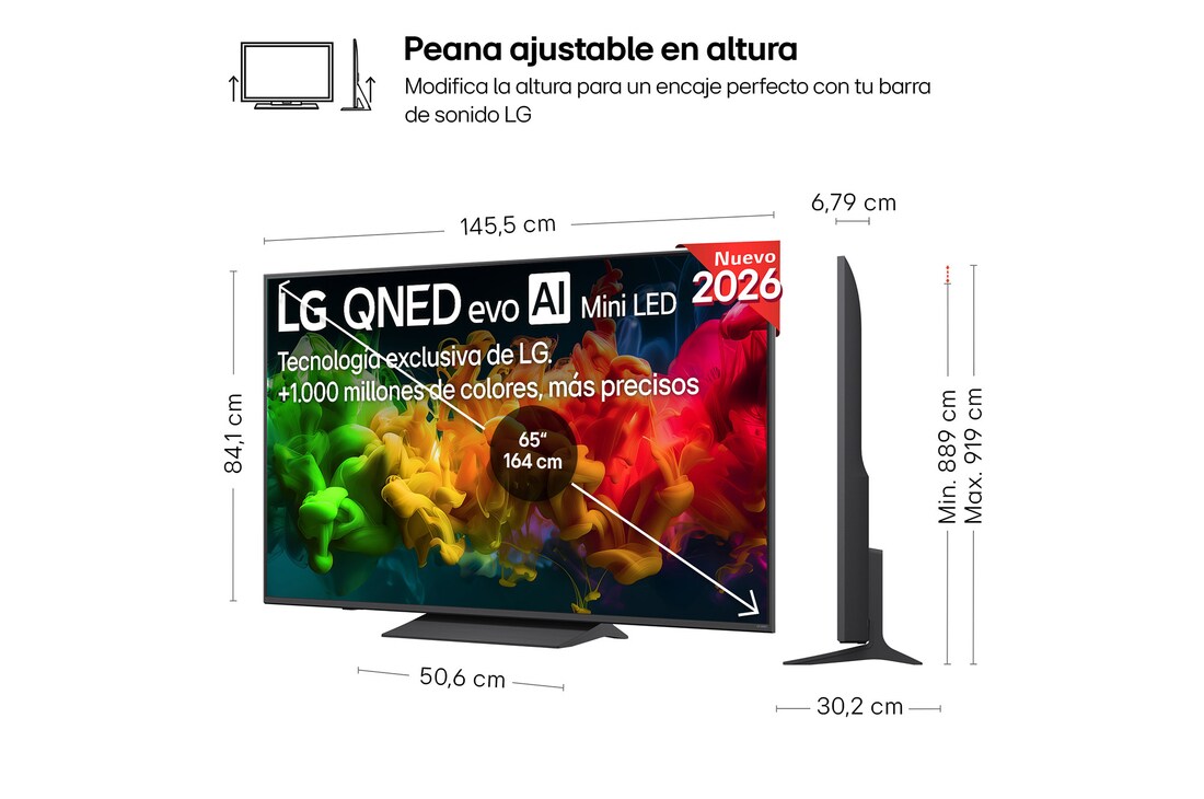 Detalle 2 de LG 65QNED81B6A 65" QNED evo MiniLED AI 4K (2026) – ficha de compra