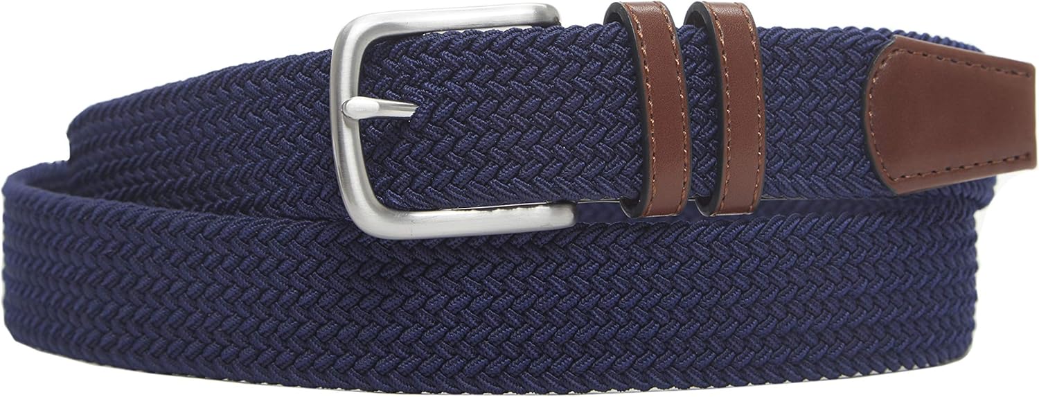 Detalle de Amazon Essentials Men's Stretch Woven Braid Belt for Jeans