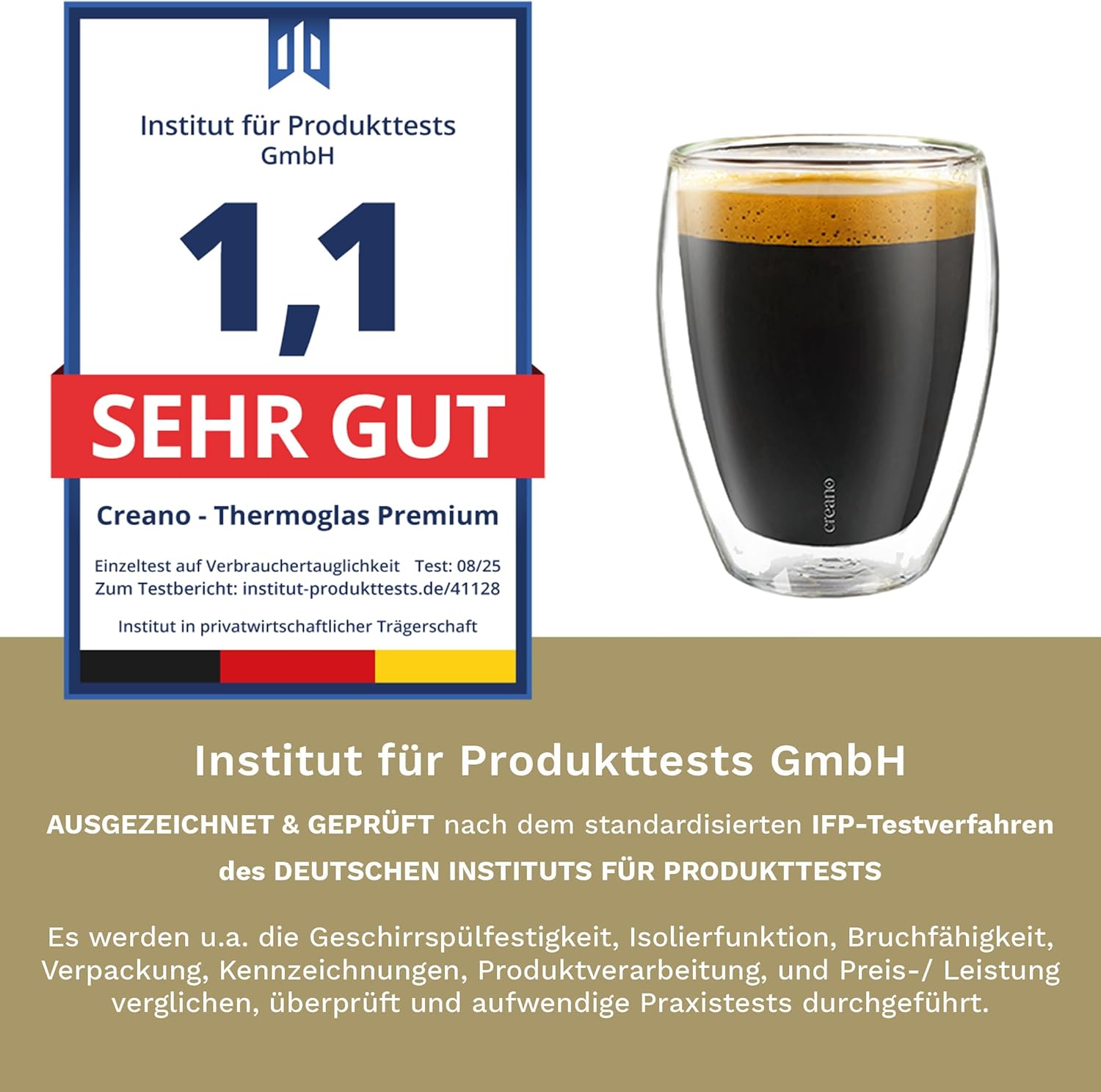 Thumbnail 4 de Creano PREMIUM doppelwandige Trinkgläser 250 ml 4er Set