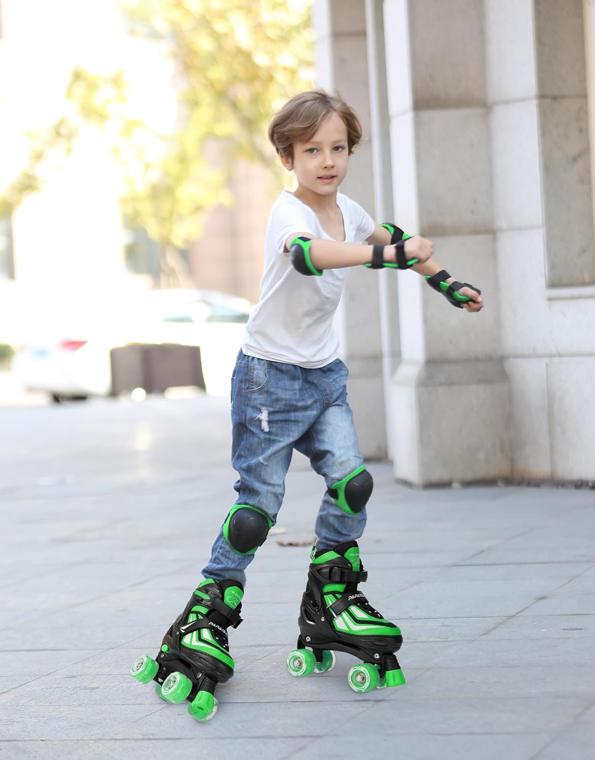 Detalle 1 de PAPAISON Kids Roller Skates 4-Size Adjustable 🛼