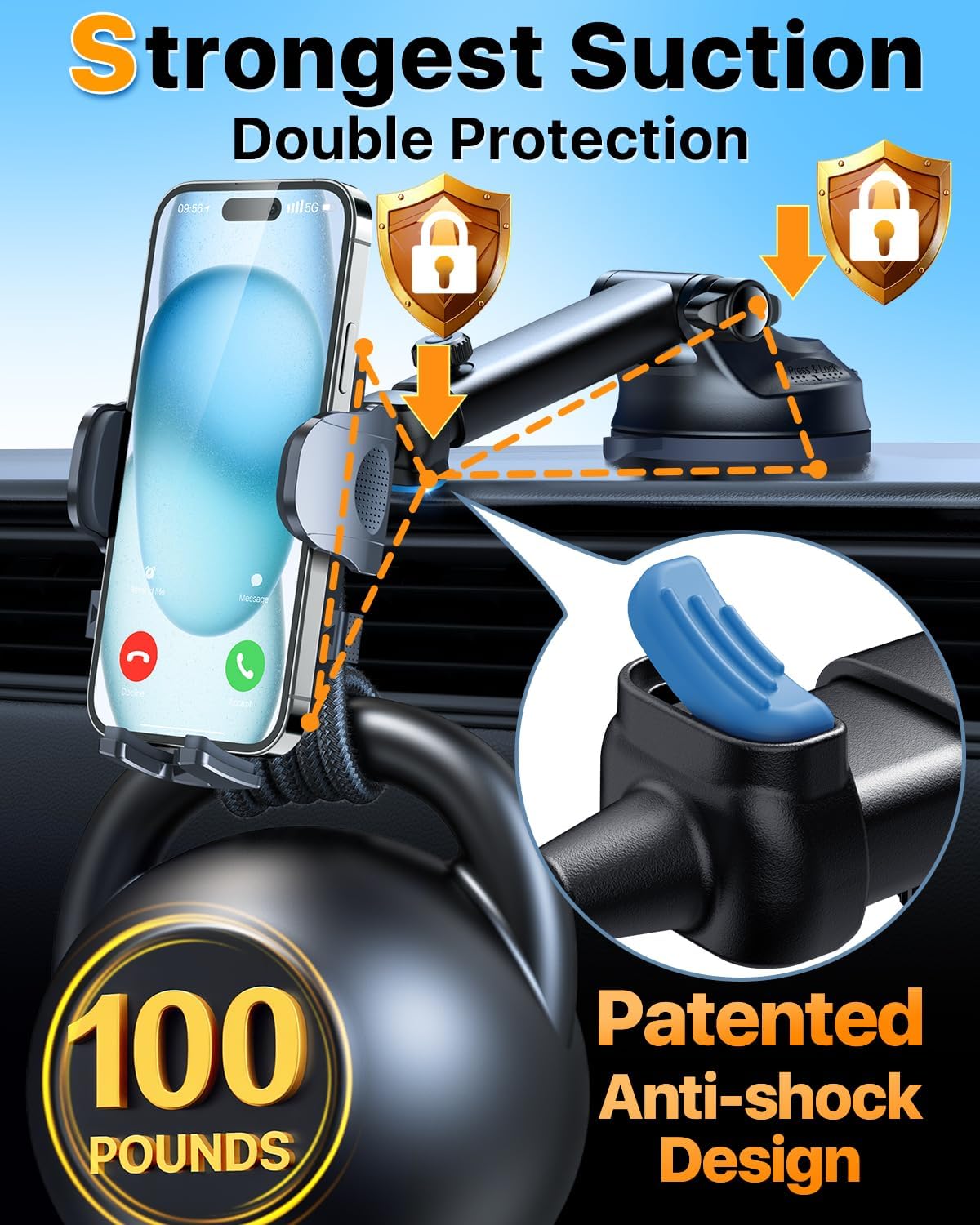 Thumbnail 2 de HTU Car Phone Holder 360° Rotation