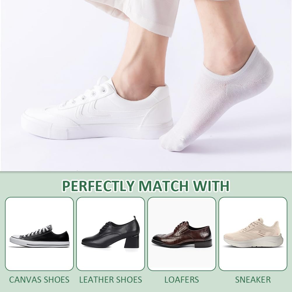 Thumbnail 5 de OFFCUP Bamboo Trainer Socks, 6-Pair Low-Cut No-Show Socks