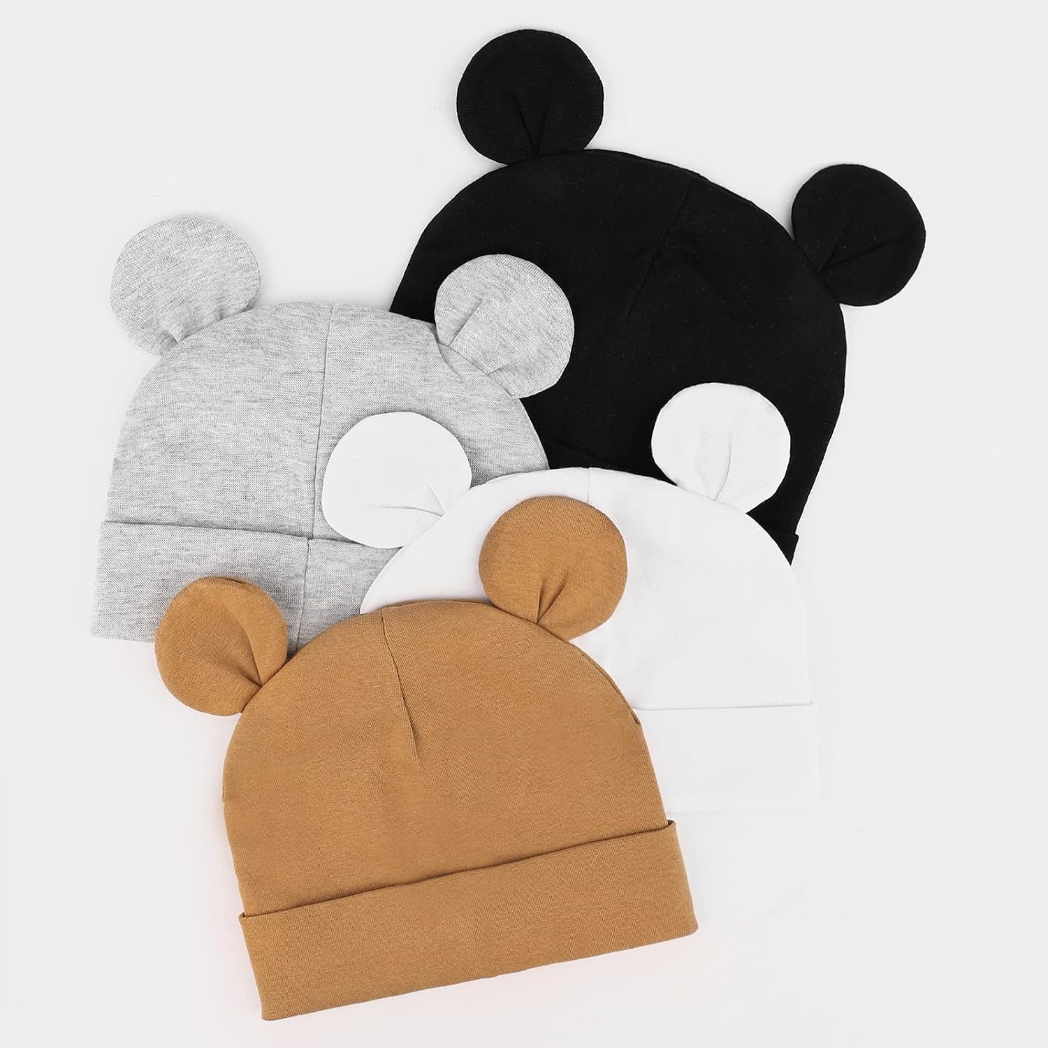 Thumbnail 6 de DRESHOW 4 Pieces Baby Beanie Set – Soft Knit Hats for Newborn to Toddler